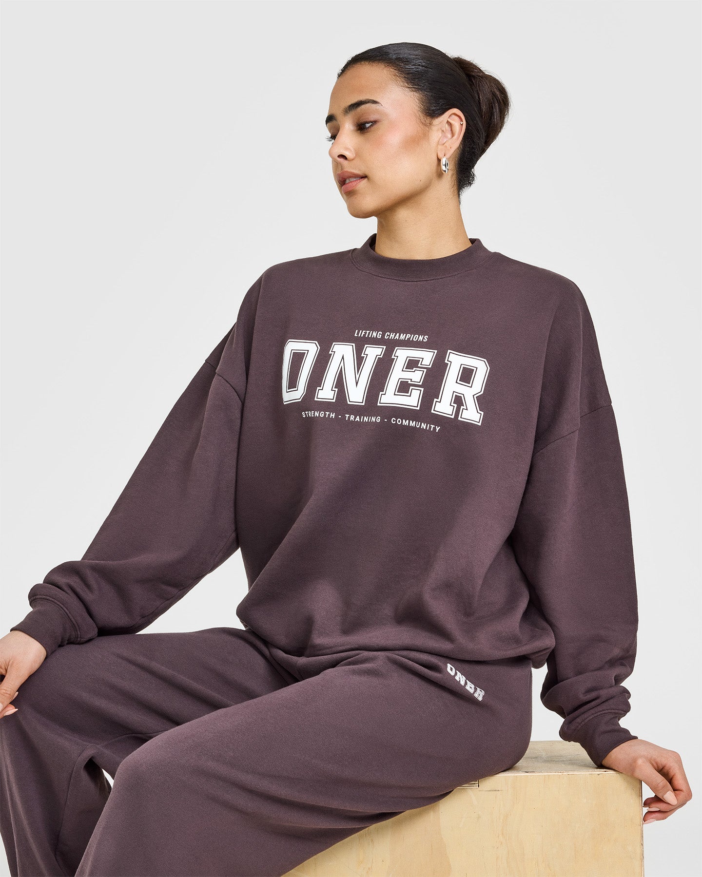 Mid Weight Printed Logo Sweatshirt for Men & Women | Soft & Comfortable Umber Brown Pullover | Perfect for Casual Wear, Gym & Lounge