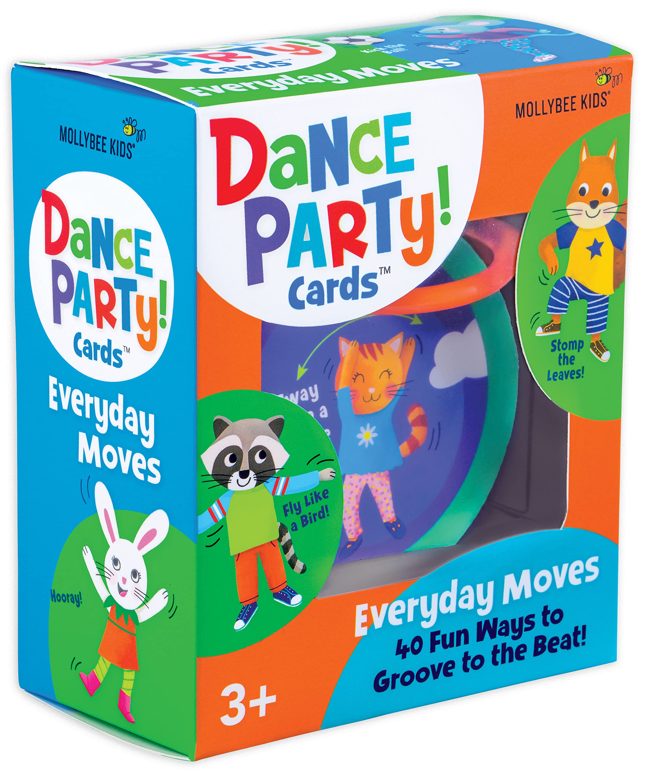 MOLLYBEE KIDS Preschool Dance Party Cards - Fun Movement Activity for Toddlers Ages 3+ | Educational Travel Game & Gift for Kids | Perfect for Birthday Parties, Classroom Activities & Road Trips