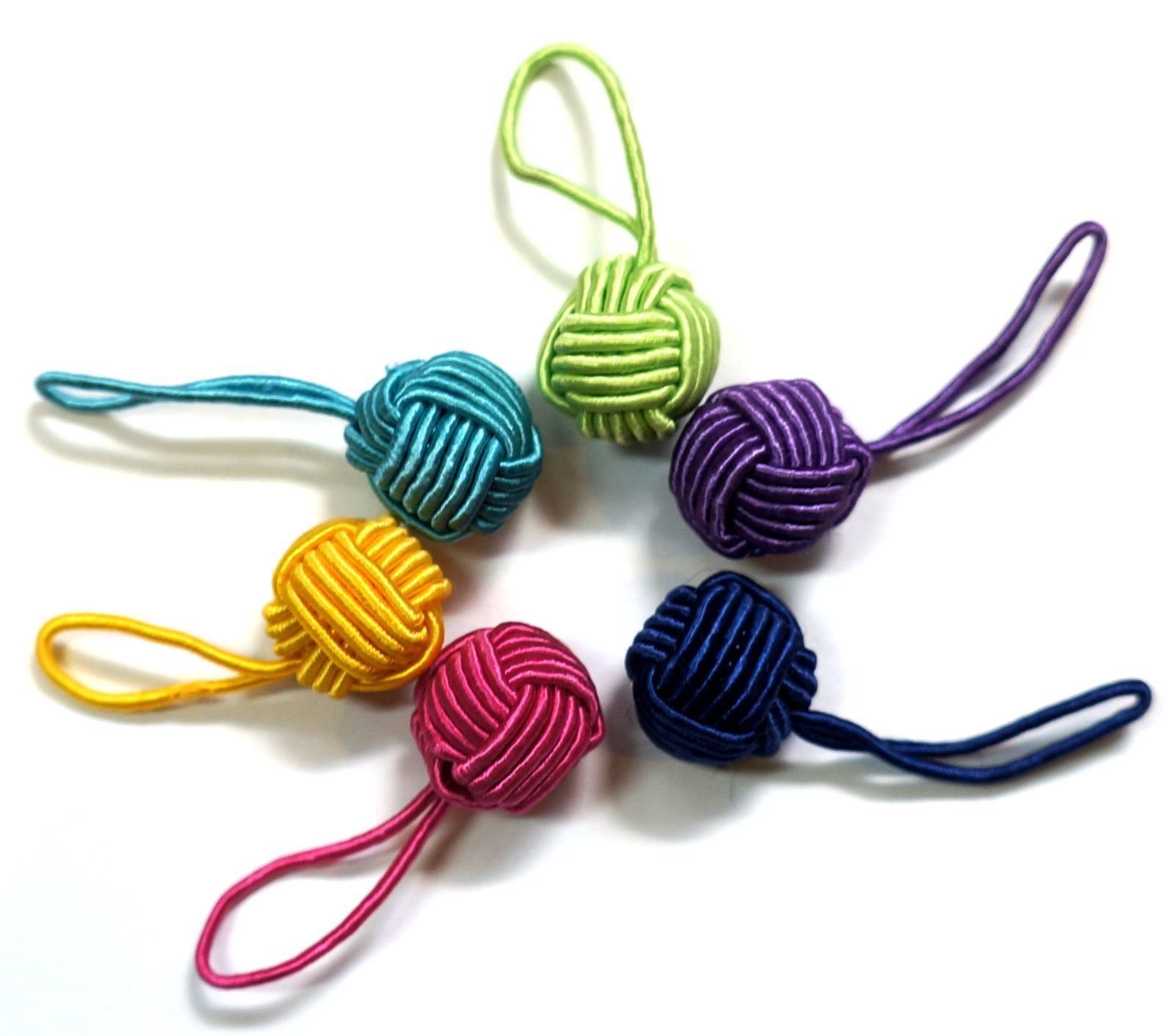 HiyaHiya Yarn Ball Stitch Markers for Knitting & Crochet - Colorful Handmade Stitch Counter Rings for Crafting, DIY Projects & Yarn Work (Set of 10) - Perfect for Knitters, Crocheters & Fiber Artists