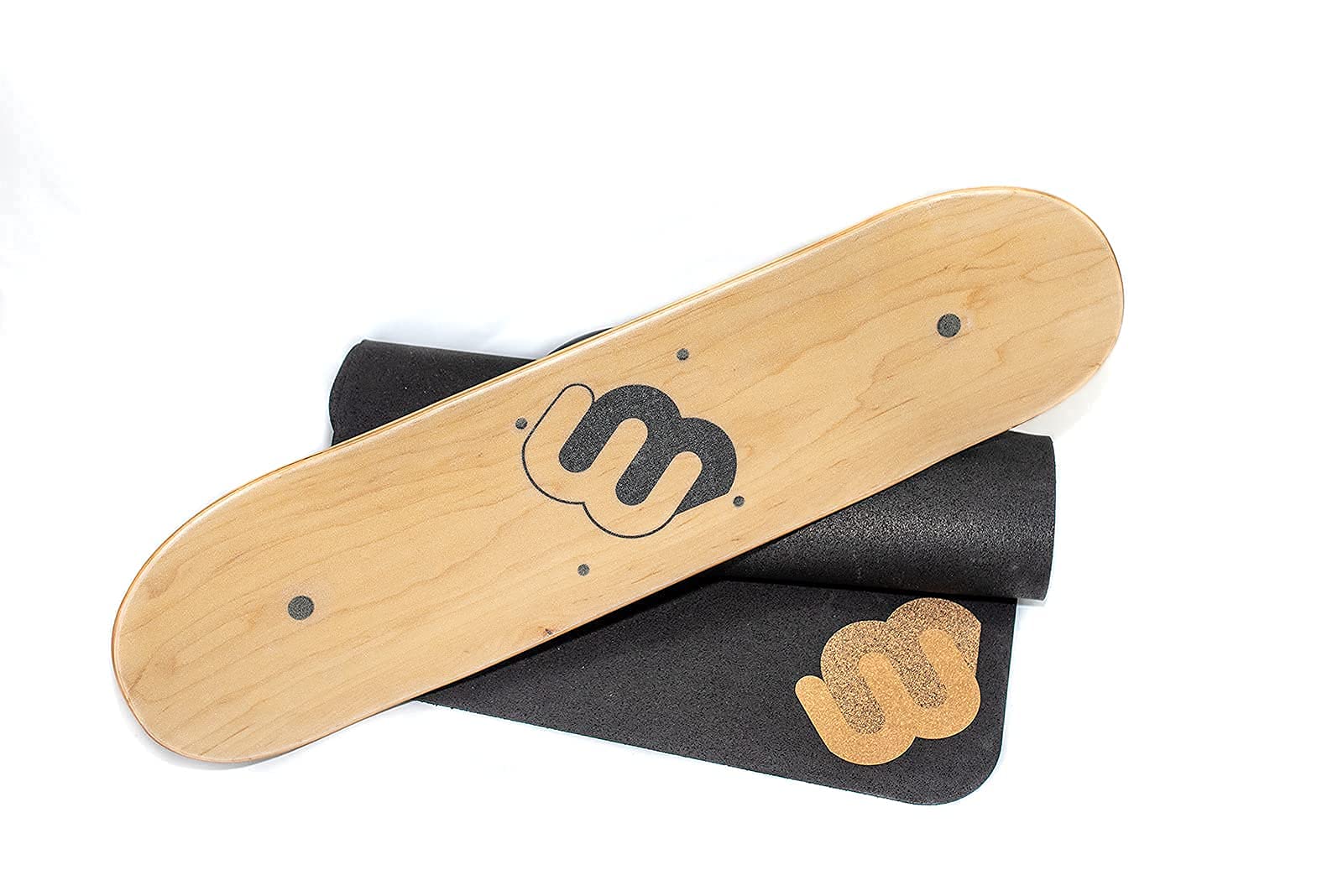 Whirly Board with Clear Grip Tape - Standing Desk Balance Board & Anti-Fatigue Mat Bundle for Office, Home Workstation & Active Sitting (Improves Posture & Focus)