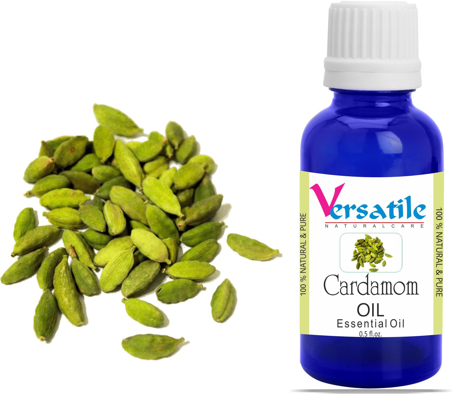 100% Pure Natural Cardamom Essential Oil for Aromatherapy, Diffusers & Massage - 3ml to 1000ml Sizes - Relaxation, Stress Relief & Home Spa Use