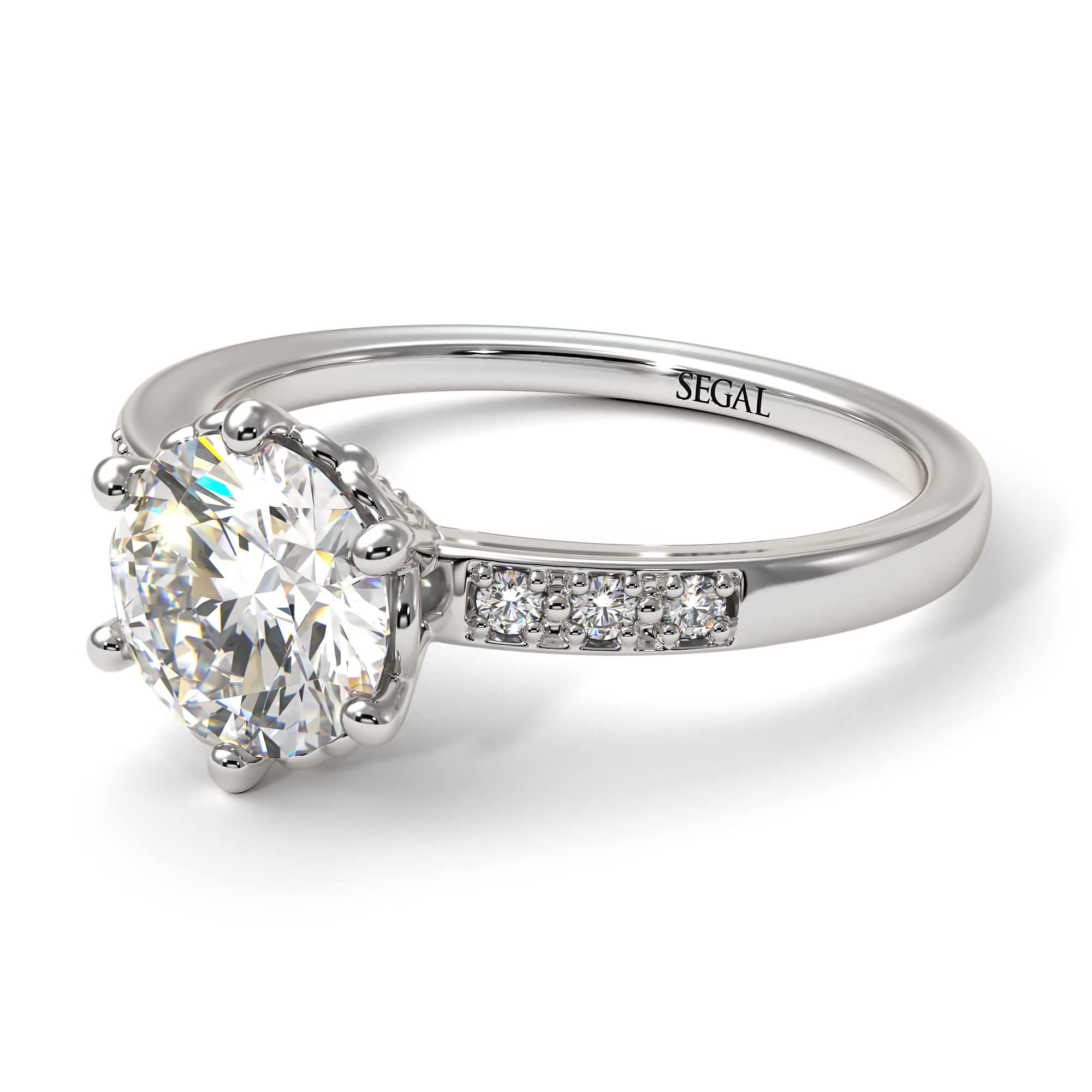 Classic Vintage Engagement Ring with Premium Moissanite - 18K/14K White Gold Diamond Wedding Band for Women | Perfect for Proposals, Anniversaries & Bridal Jewelry