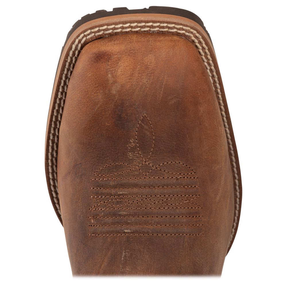 Ariat 720619 Men's Hybrid Patriot Country Western Boots - Brown Bomber - Size 13M - Durable & Comfortable Cowboy Boots for Work, Riding & Outdoor Activities