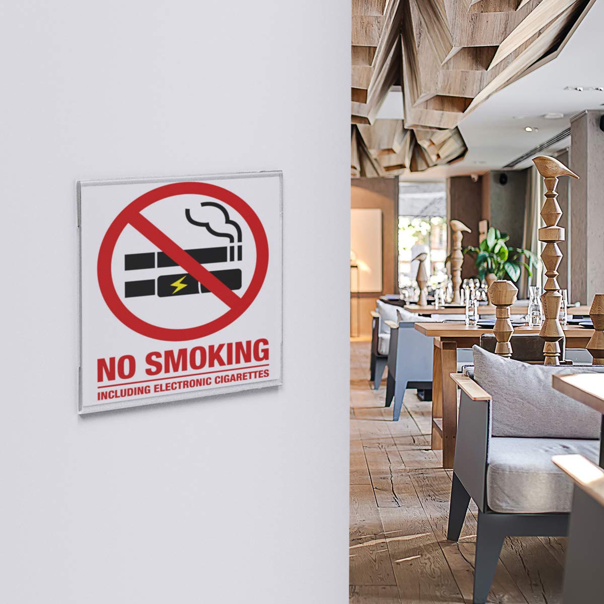 Clear Acrylic Wall Sign Holder 8.5x11 with 3M Tape - 12 Pack Vertical & 12 Pack Horizontal - Perfect for Retail Displays, Office Signs, and Restaurant Menus