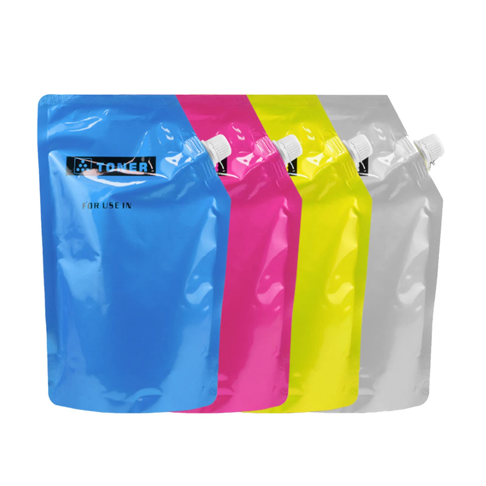 ZLOR TN324 Compatible Toner Cartridge Refill Powder - 500g 4-Color Set (Black, Red, Yellow, Cyan) for Konica Minolta Bizhub C454/554/458/658/308/368/258 Printers | Office & Commercial Printing Solution