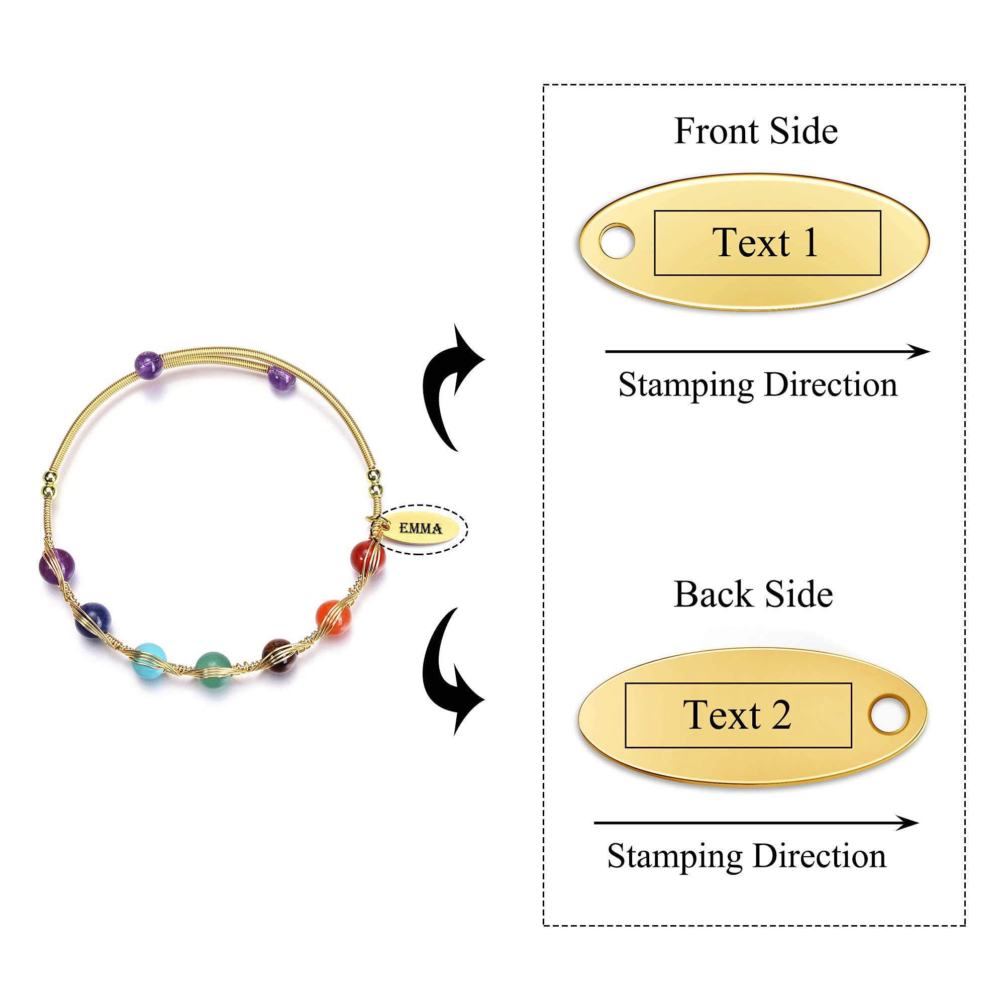 7 Chakra Healing Crystal Stone Bead Adjustable Ankle Bracelet - 14K Gold Plated Spiritual Jewelry for Women, Ladies Birthday Gift & Mom Present | Yoga, Meditation, Energy Balancing Accessory