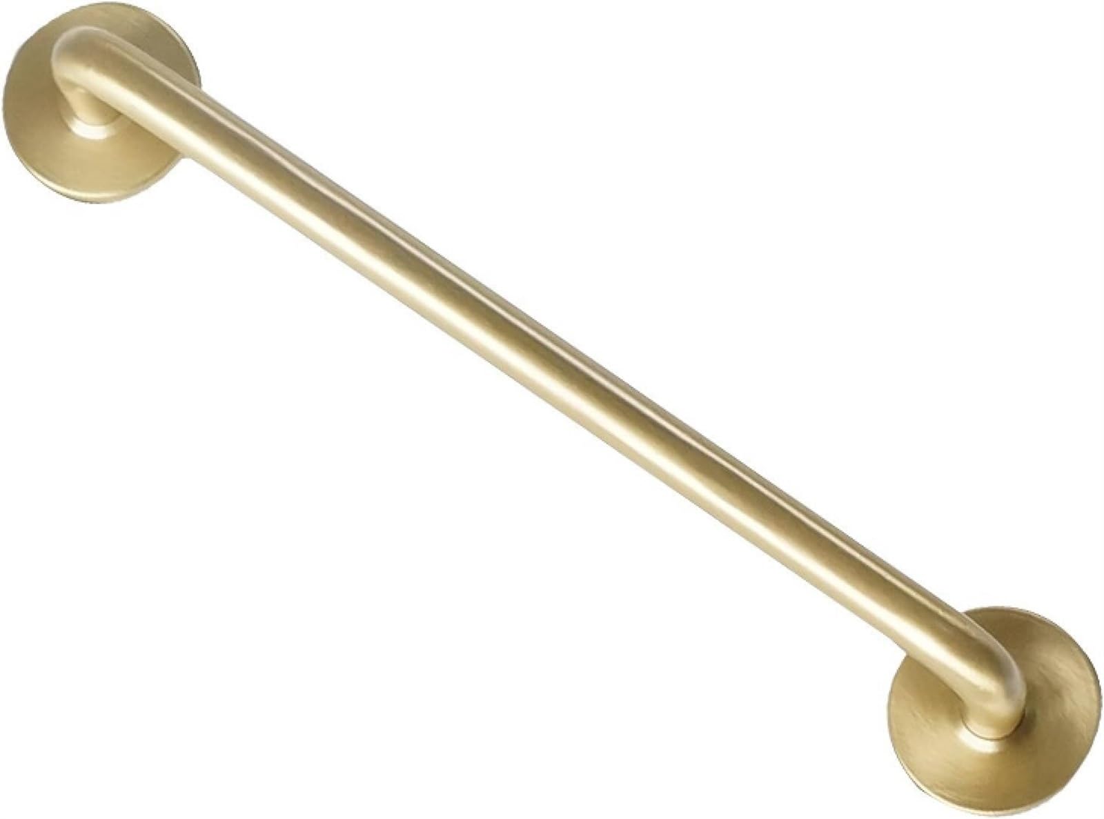 Vintage Satin Brass Cabinet Knobs and Drawer Pulls - 2 Pack Pure Copper Gold Retro Long Handles for Wardrobe, Door, and Cabinet (64mm Hole Pitch) - Perfect for Kitchen, Bathroom, and Furniture Upgrade