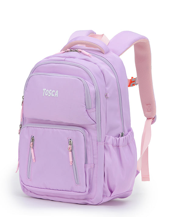 Tosca TCA971 Kids Backpack for School, Travel & Daycare - Lightweight & Durable Purple Backpack for Boys & Girls - Perfect for Kindergarten, Elementary & Outdoor Adventures