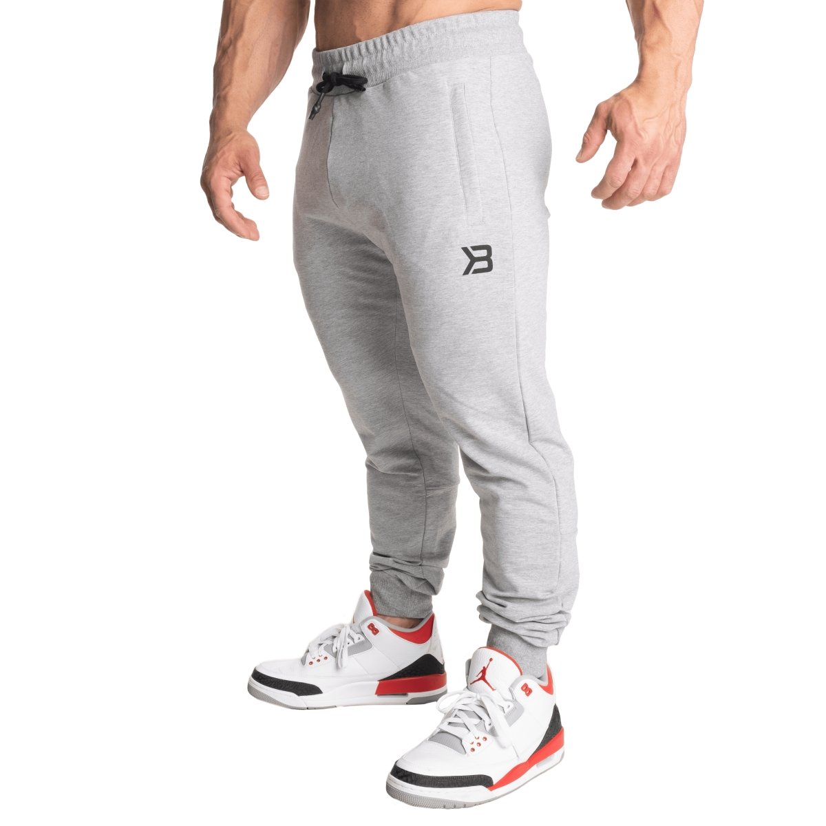 Better Bodies Tapered Joggers V2 - Light Grey Athletic Pants for Men | Comfortable Workout & Lounge Wear for Running, Gym & Casual Outfits