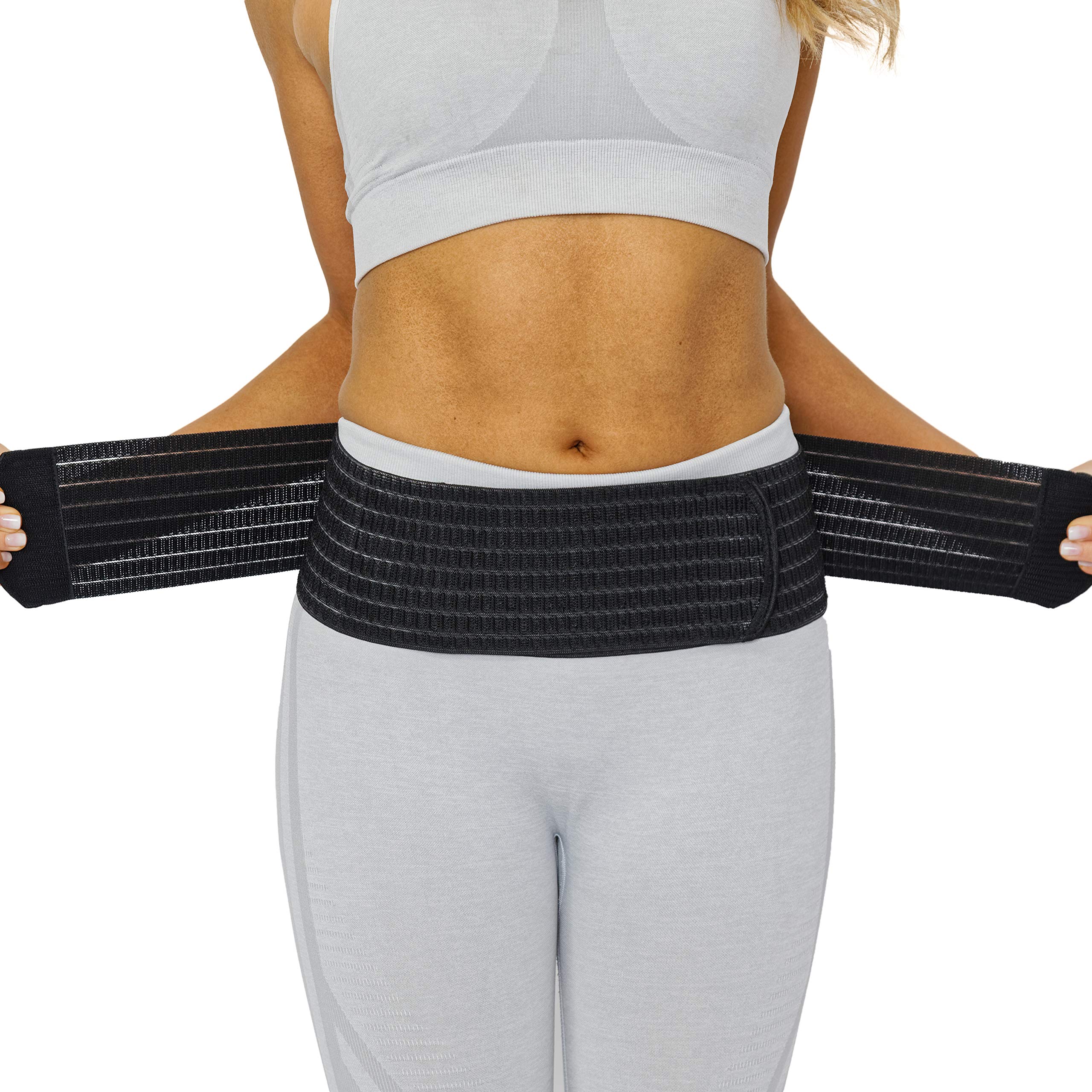 NeoTech Care 3-in-1 Maternity Pregnancy Support Belt, Postpartum Belly Wrap & Pelvic Brace - Black, Medium Size - for Comfort & Recovery During Pregnancy & After Birth