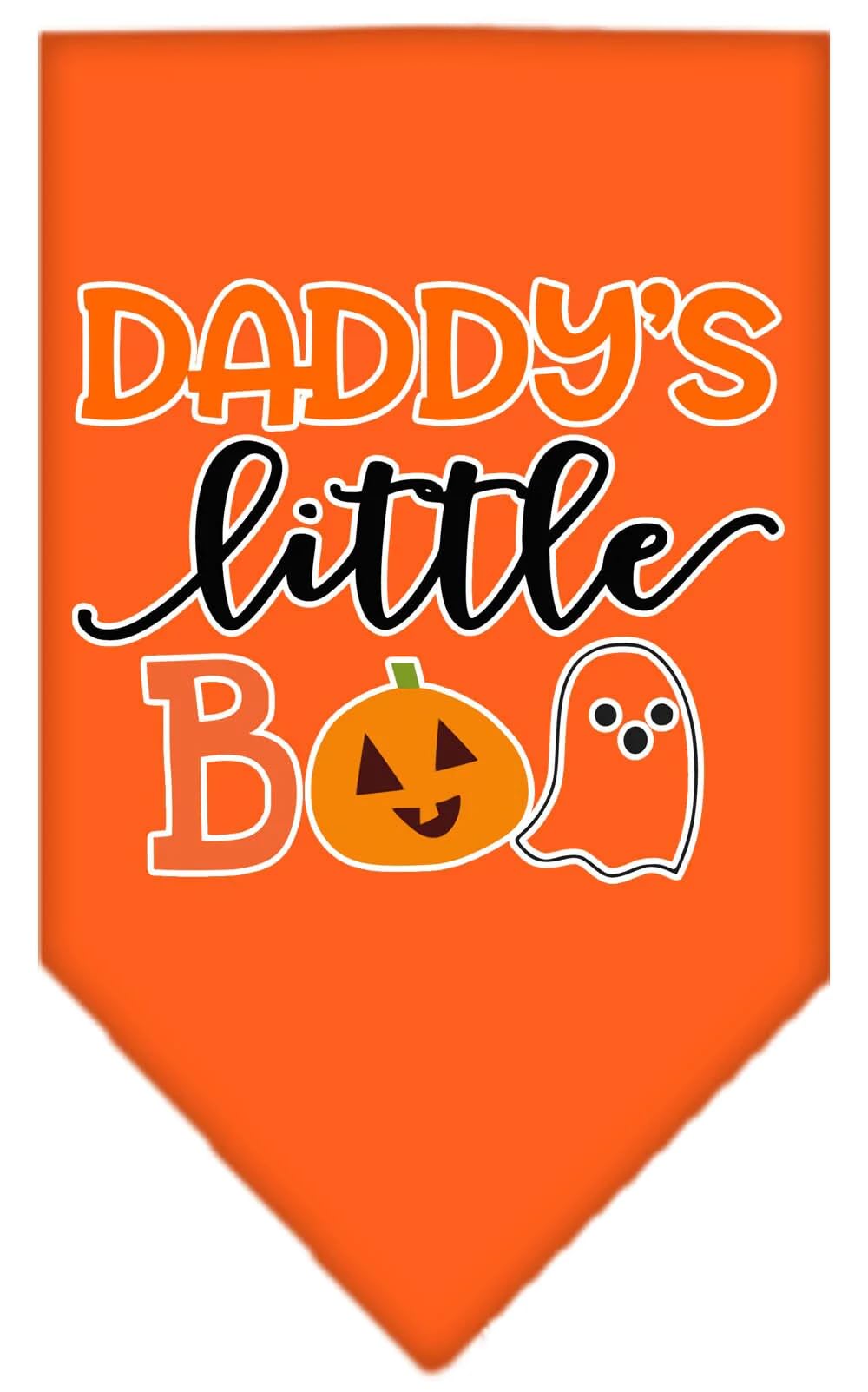 Halloween Pet Bandana for Dogs - 'Daddy's Little Boo' Screen Printed Turquoise Small Dog Bandana - Perfect for Halloween Costumes, Pet Parties & Photo Shoots
