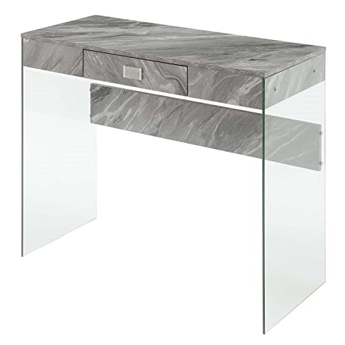 Gray Faux Marble/Glass