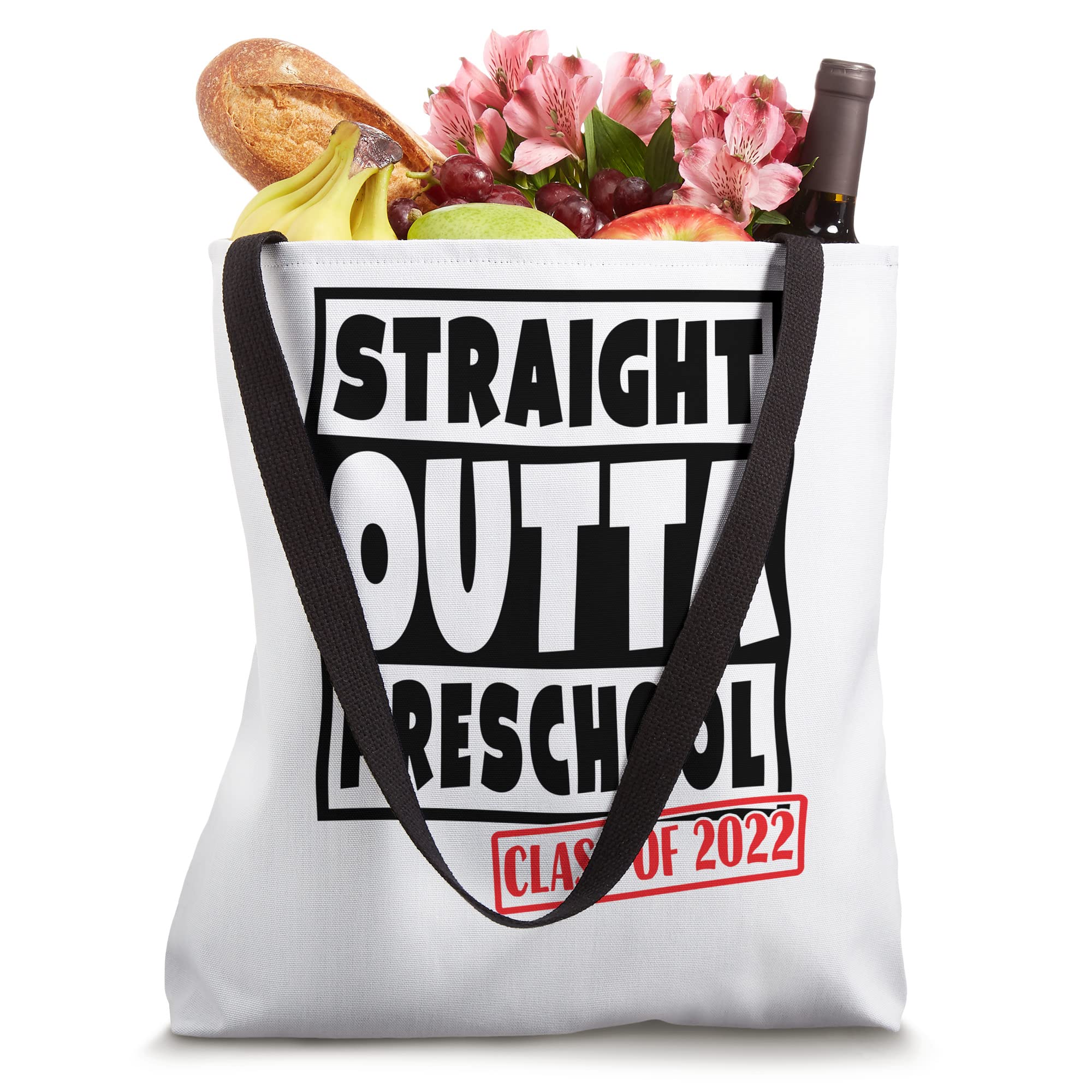 Funny Preschool Graduation Tote Bag 2022 - Cute Class of 2022 Design for Kids, Teachers & Parents - Perfect for School Events, Gift Giving & Daily Use