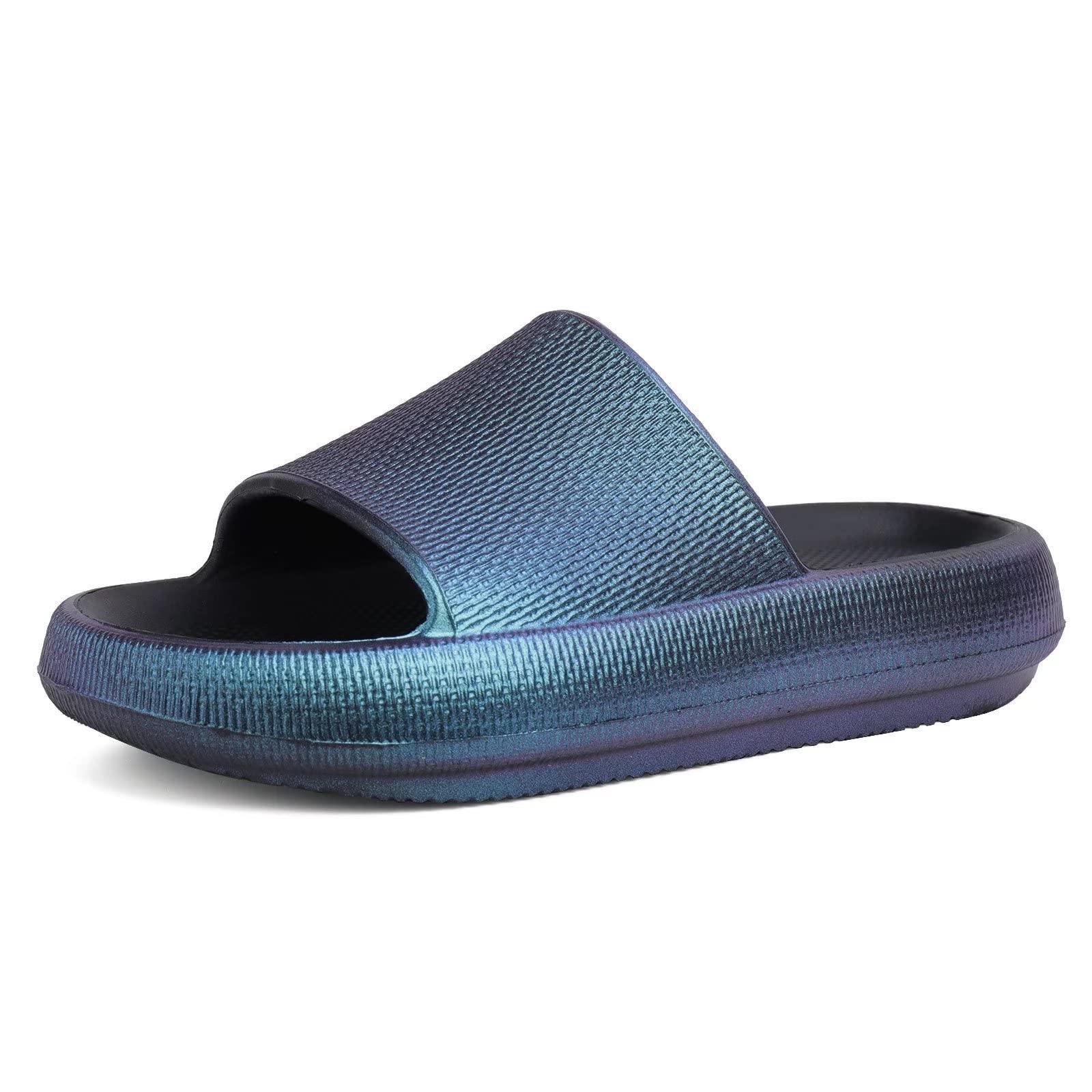 EQUICK Cloud Slides Pillow Slippers for Women & Men - Ultra Soft Shower Slippers with Cushioned Thick Sole | Indoor Outdoor Bathroom Sandals | Perfect for Home, Spa, Poolside & Travel