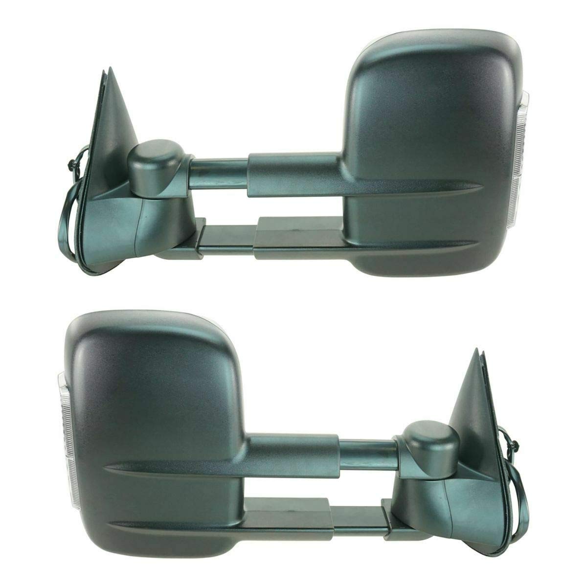 Power Heated Towing Mirrors with Smoke Turn Signal - Compatible with TR00131 - Perfect for Enhanced Visibility & Safety While Towing Trailers or RVs