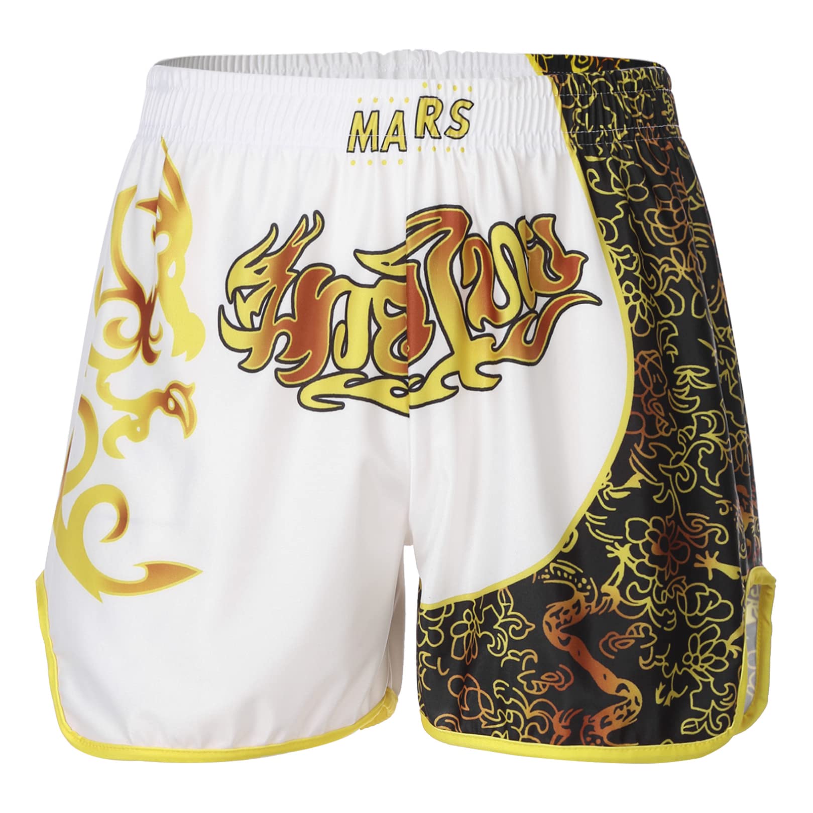 Men's Muay Thai Shorts - Professional Fight & Training Kickboxing Shorts for MMA, Cage Fighting & Martial Arts | Ideal for Boxing, Sparring & Gym Workouts
