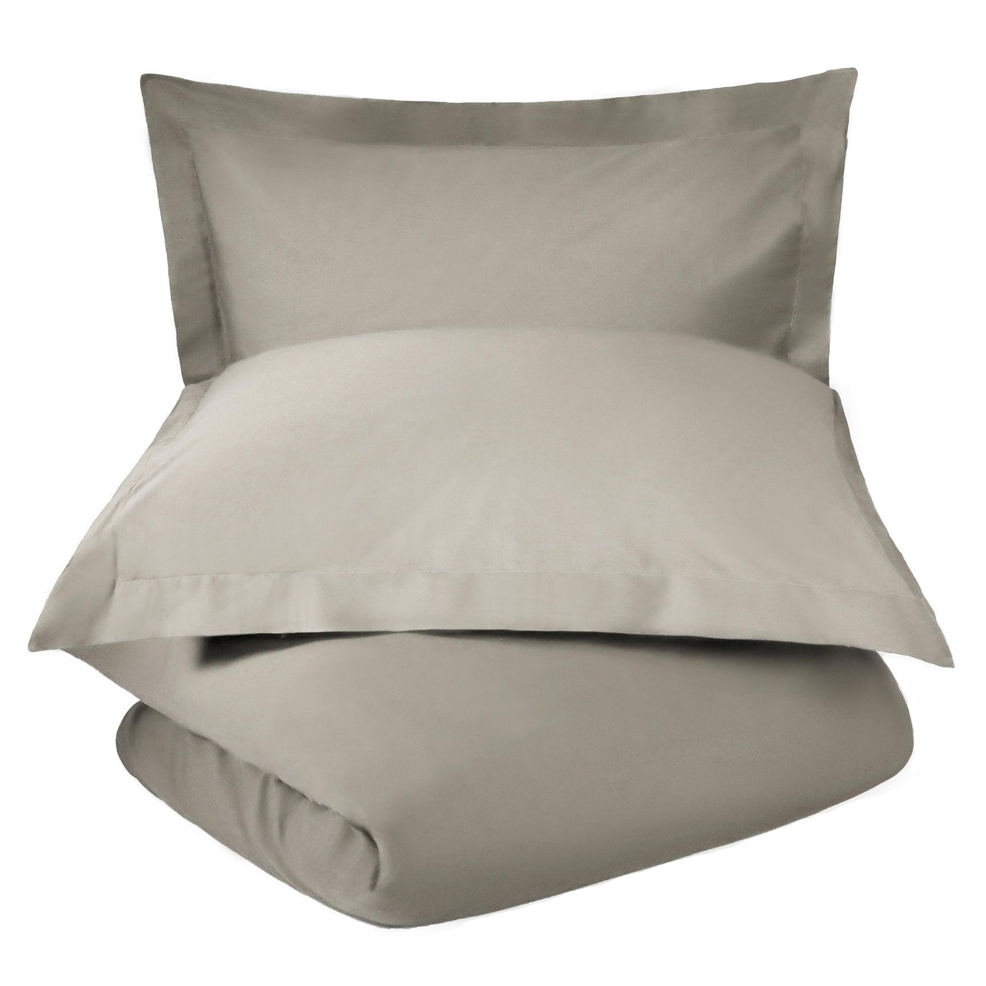600 Thread Count Cotton Blend Solid Duvet Cover Set - King Size, Soft & Breathable Bedding Set for All Seasons - Perfect for Master Bedroom, Guest Room & Hotel Use