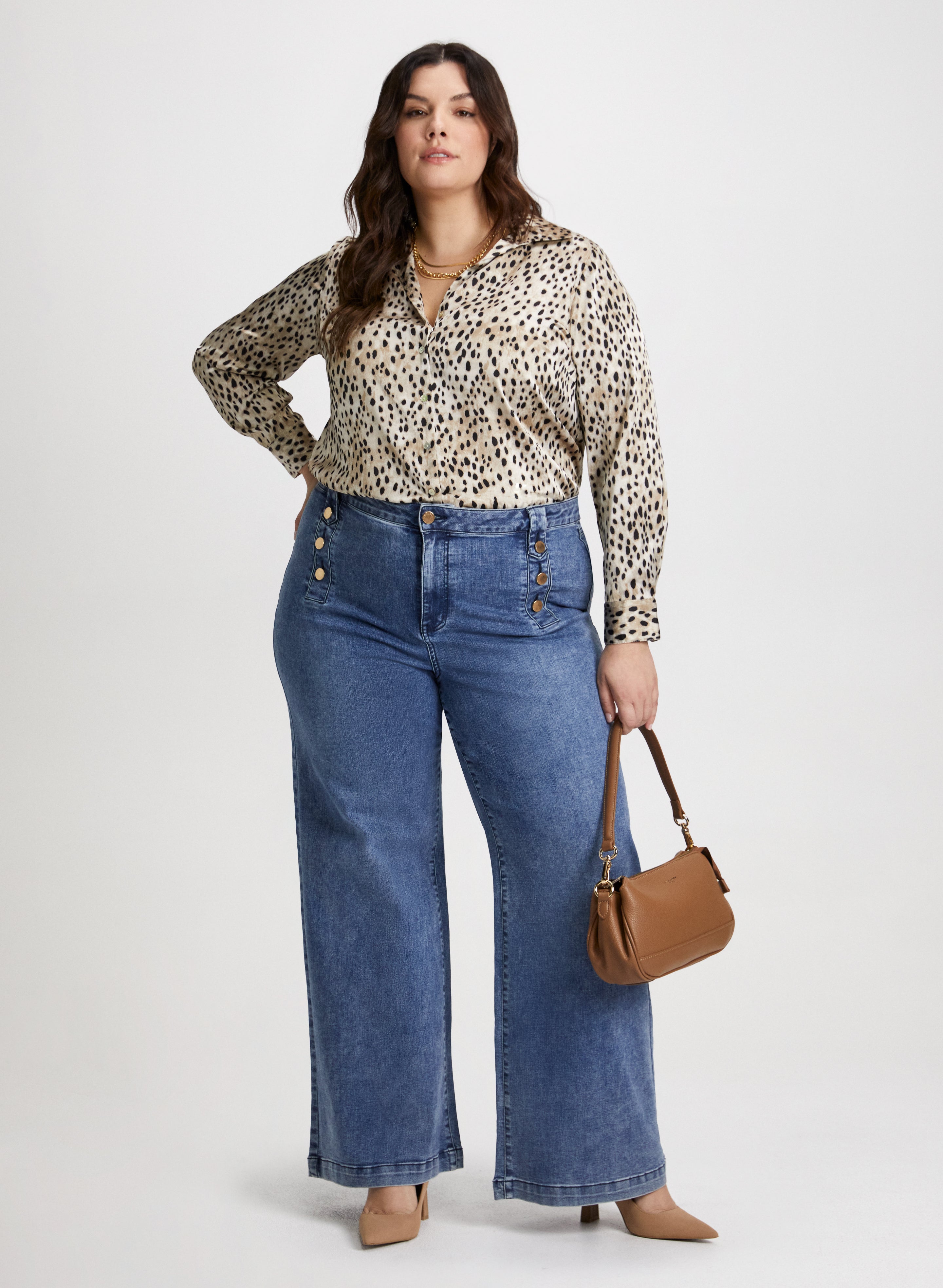 Stylish Animal Print Satin Shirt for Women - Trendy Blouse for Party, Night Out & Date Night