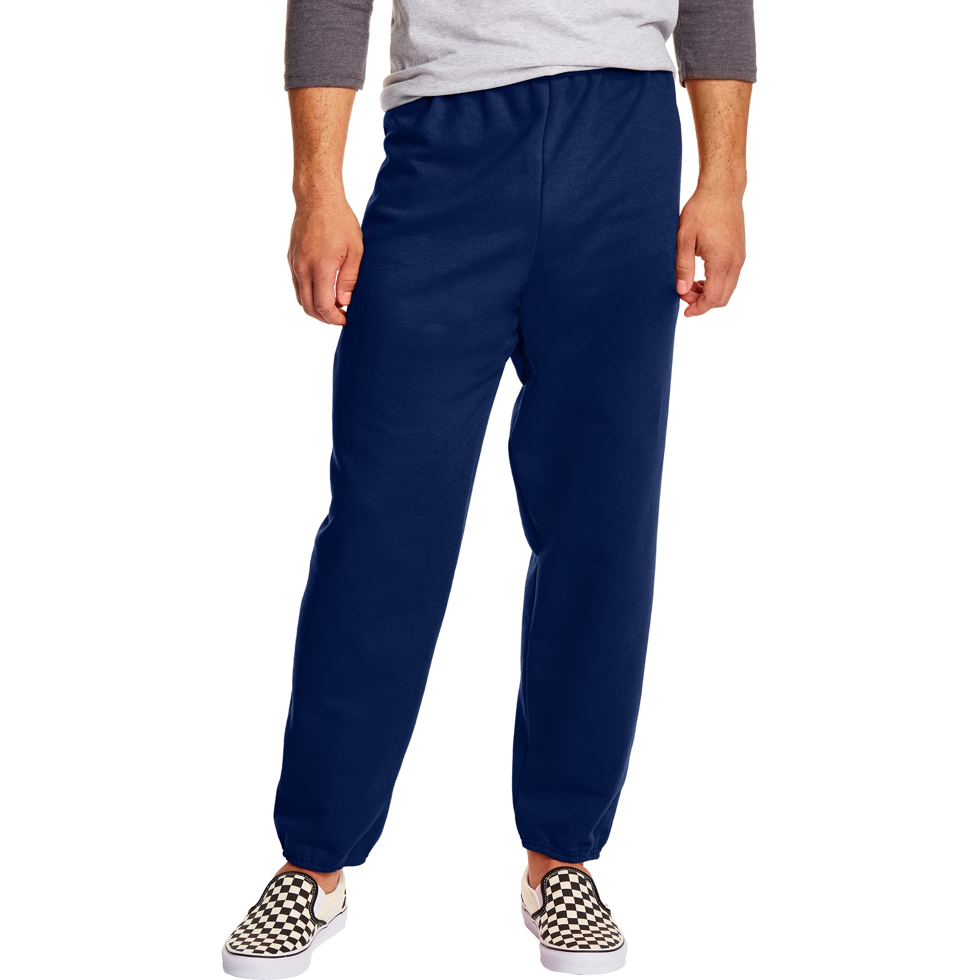 Hanes Men's EcoSmart Sweatpants - Soft & Comfortable Athletic Lounge Pants with Adjustable Cuffs (1 or 2 Pack) - Perfect for Gym, Yoga, Running & Relaxing at Home