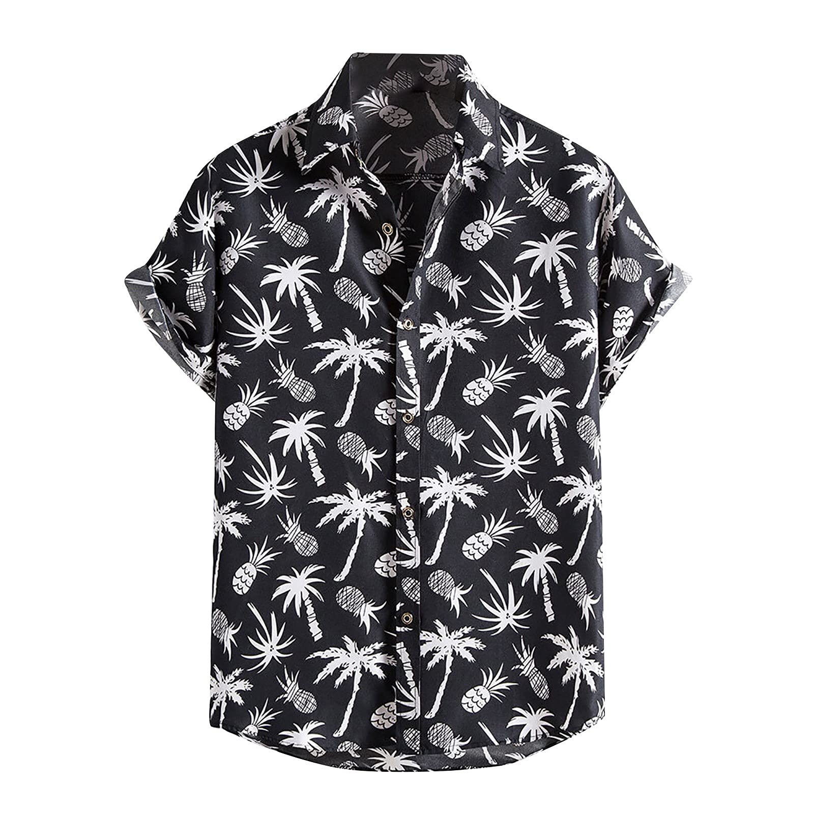 Men's Tropical Hawaiian Shirt - Short Sleeve Aloha Beach Shirt with Button Down Design for Summer Vacation, Holiday Party & Beach Outfits | Perfect for Luau, Poolside Relaxation & Tropical Getaways