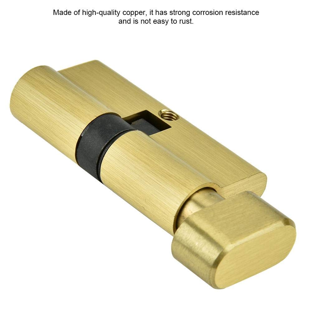 65mm Copper Cylinder Lock - Single Open Anti-Theft Door Lock with 2 Keys - High Security & Drill-Proof - Perfect for Wooden Doors, Aluminum Doors & Home Security Systems (Ideal for Residential & Commercial Use)