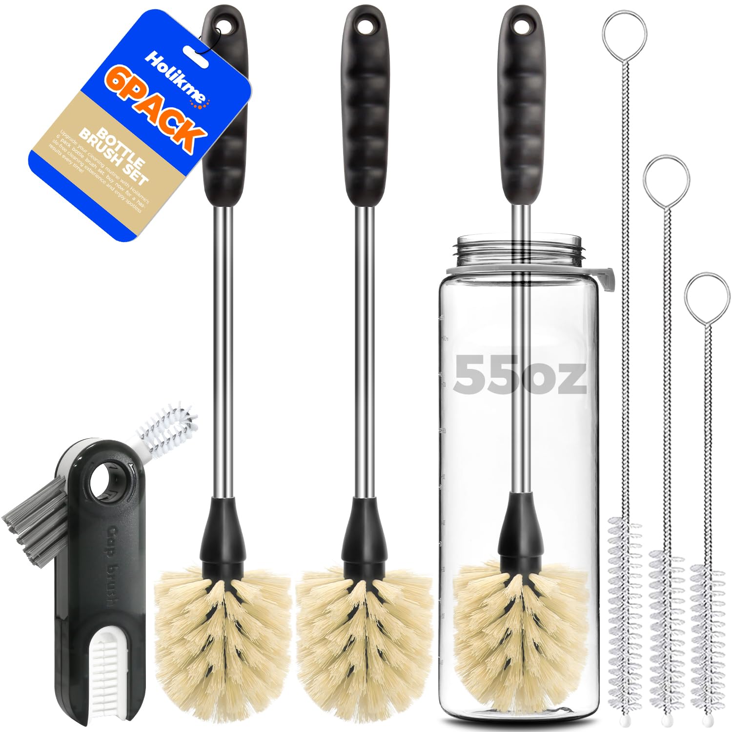 Holikme 6 Pack Bottle Brush Set - 14