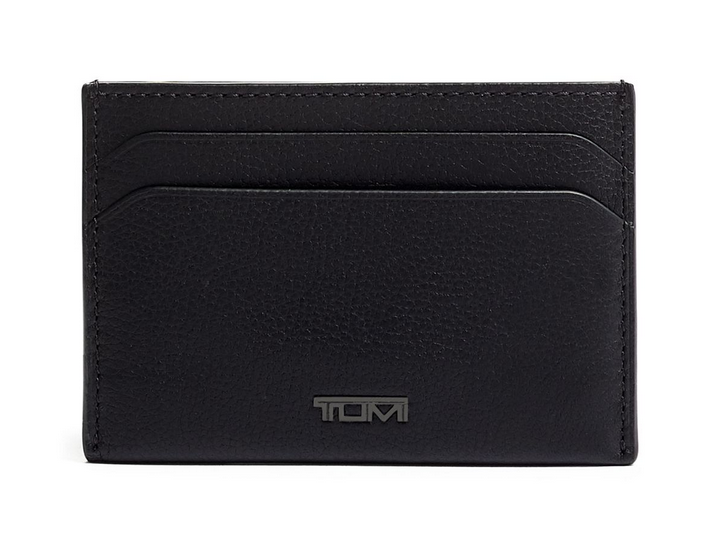 TUMI Men's Leather Money Clip Card Holder - Slim RFID Blocking Wallet for Credit Cards & Cash - Perfect for Travel, Business & Everyday Use