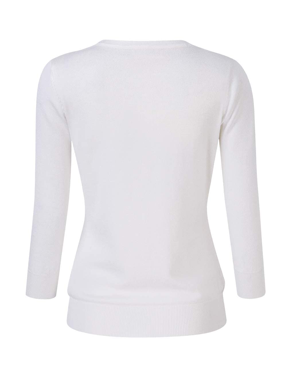 Women's 3/4 Sleeve Button Down Sweater Cardigan - Soft Knit Open Front Wrap for Fall & Winter - Perfect for Office, Date Night and Casual Outings