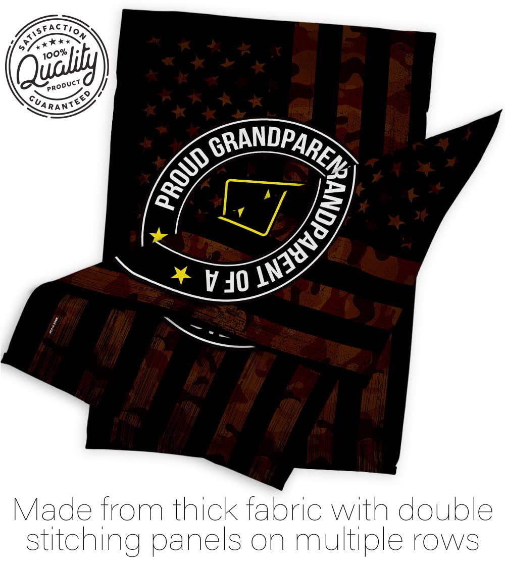 Proud US Military Grandparent Army House Flag Set - Double-Sided Armed Forces Rangers Banner for Veterans & Retirees | Made in USA | Perfect for Garden, Yard & Patriotic Home Decor