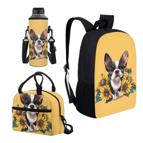 French Bulldog Sunflowers