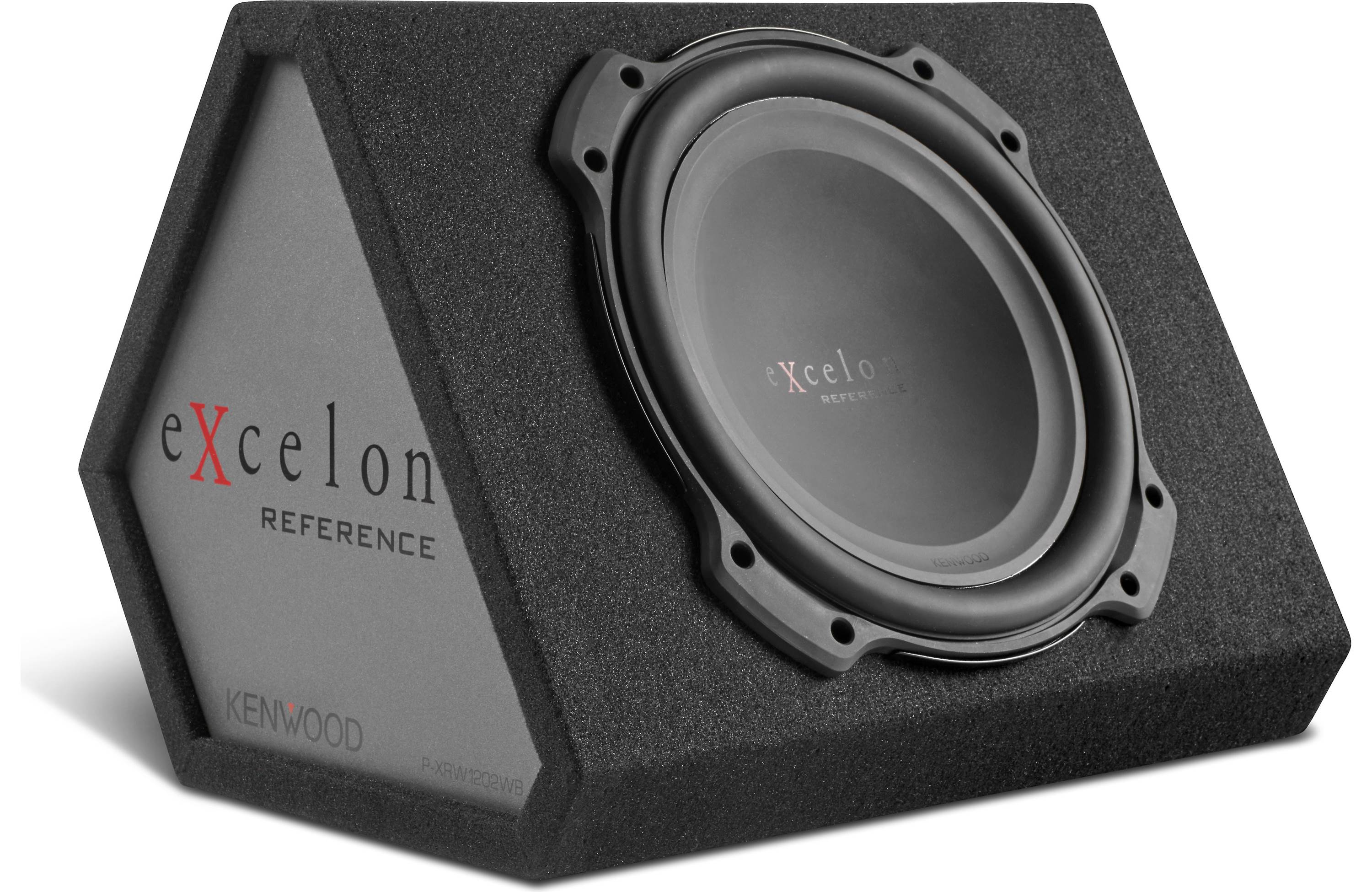 Kenwood Excelon P-XRW1202WB 12-Inch 1200W Oversized Car Subwoofer with Sealed Wedge Enclosure - Premium Bass for Car Audio & Truck Sound Systems
