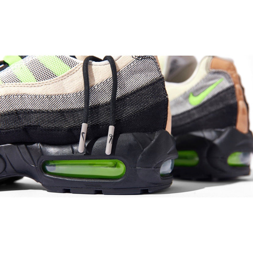 Nike Air Max 95 Denham Sneakers - Black/Volt/Summit White Colorway - Running Shoes for Men & Women | Perfect for Jogging, Gym Workouts & Streetwear Fashion