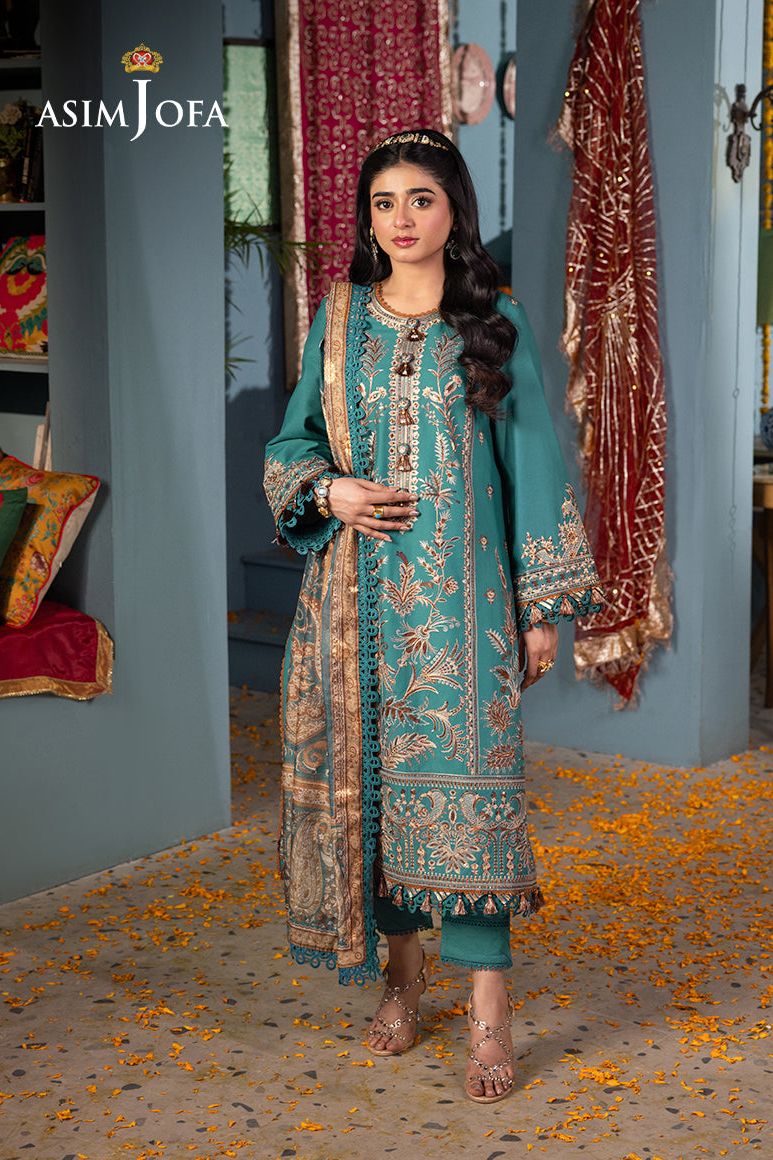 Asim Jofa Asra Printed Collection - Elegant Pakistani Designer Dress for Women | Perfect for Weddings, Parties & Special Occasions
