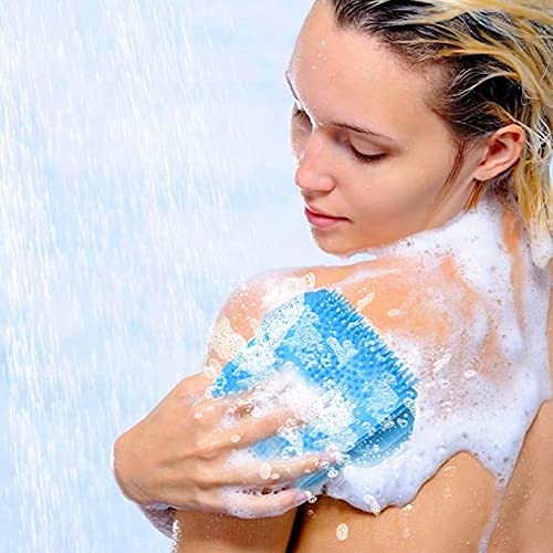 Silicone Body Brush for Women & Men - Double-Sided Back Scrubber with Massage Particles, 29