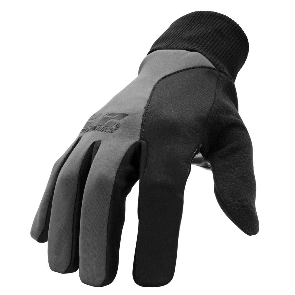 212 Performance TEJG 0608 Touchscreen Compatible Silicone Palm Winter Running Gloves - Small Gray for Men & Women, Perfect for Jogging, Hiking and Outdoor Activities in Cold Weather
