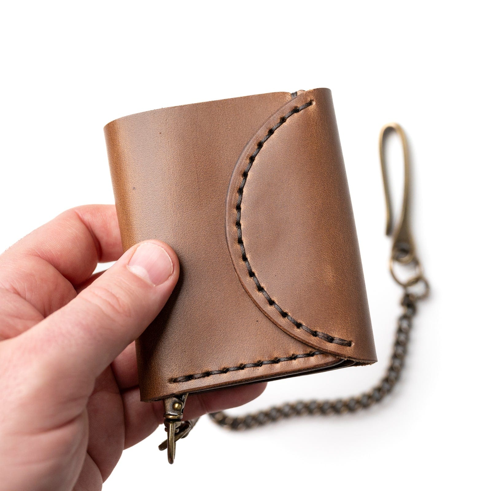 Genuine Leather Biker Wallet for Men - RFID Blocking Slim Minimalist Design - Perfect for Motorcycle Riders & Everyday Carry