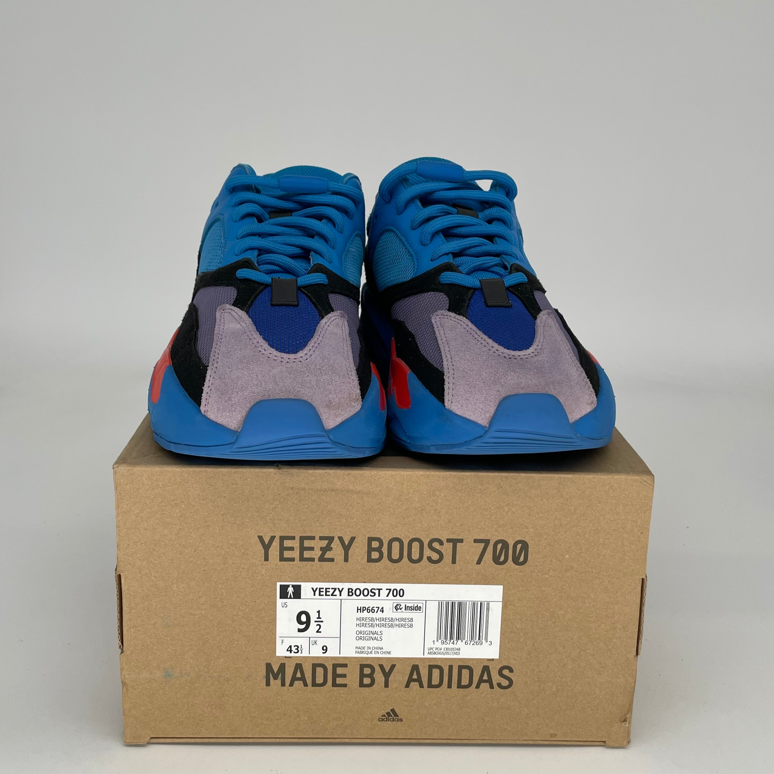 Adidas Yeezy 700 Hi-Res Blue Men's Sneakers Size 9.5 - HP6674 | Comfortable Running Shoes for Casual Wear & Street Style Fashion