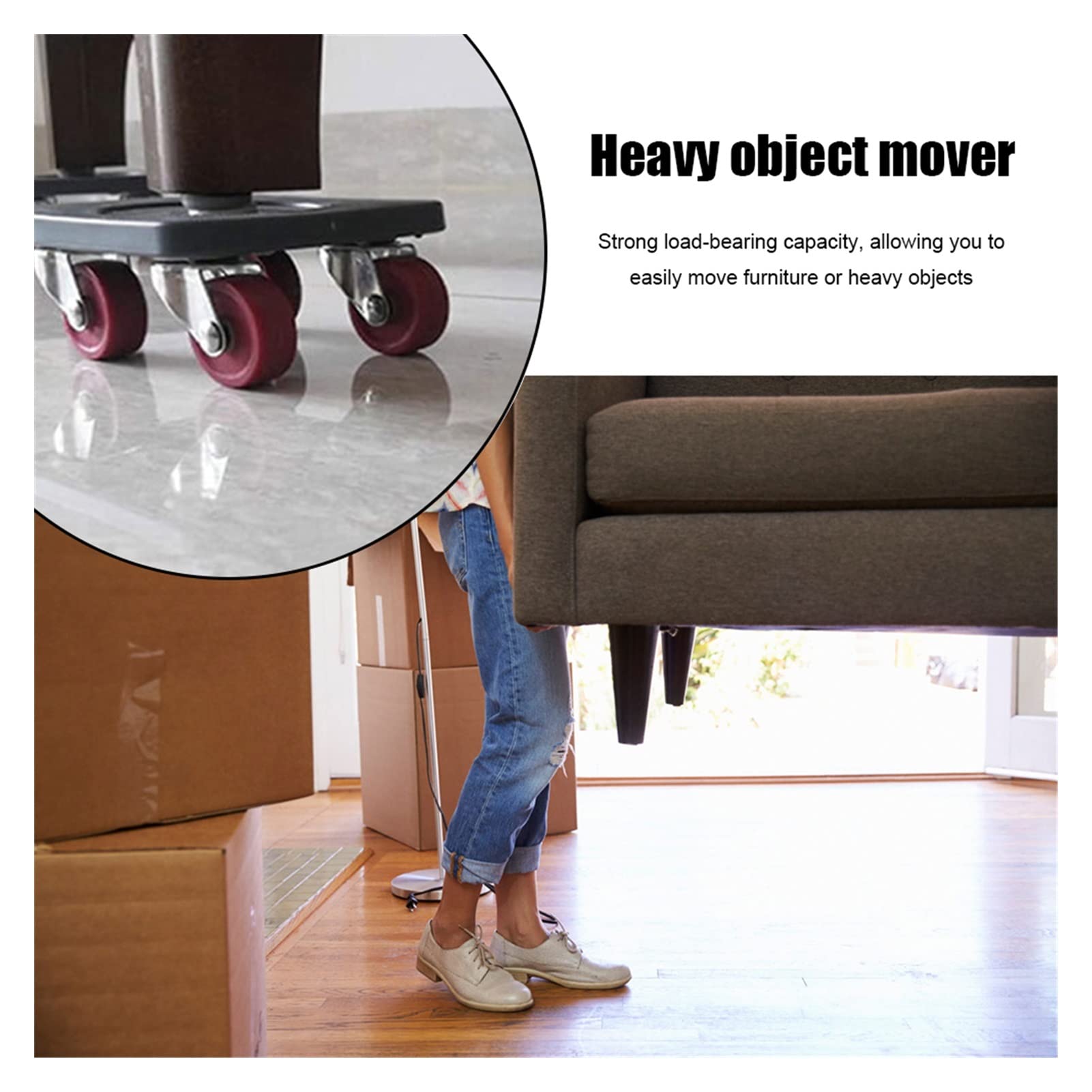 Professional 5-Piece Furniture Moving Tool Set - Heavy Duty Transport Lifter, Wheel Bar Roller & Hand Tools for Home & Office Relocation | Easy Furniture Sliders for Hardwood Floors & Carpet