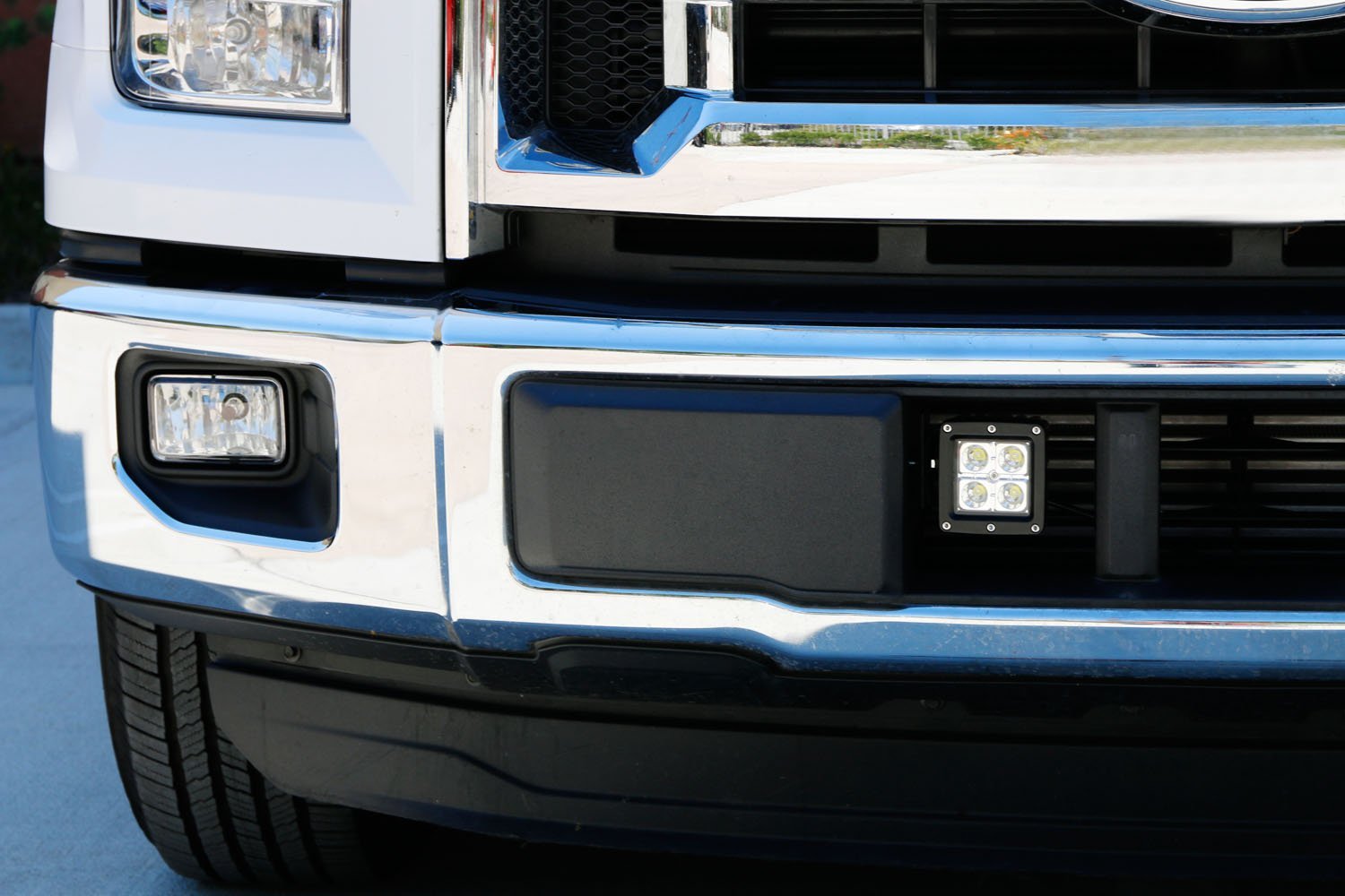 40W CREE LED Pods with Lower Bumper Mounting Bracket & Wiring Harness for 2015-2020 Ford F150 - Off-Road Lighting, Fog Lights, Truck Accessories