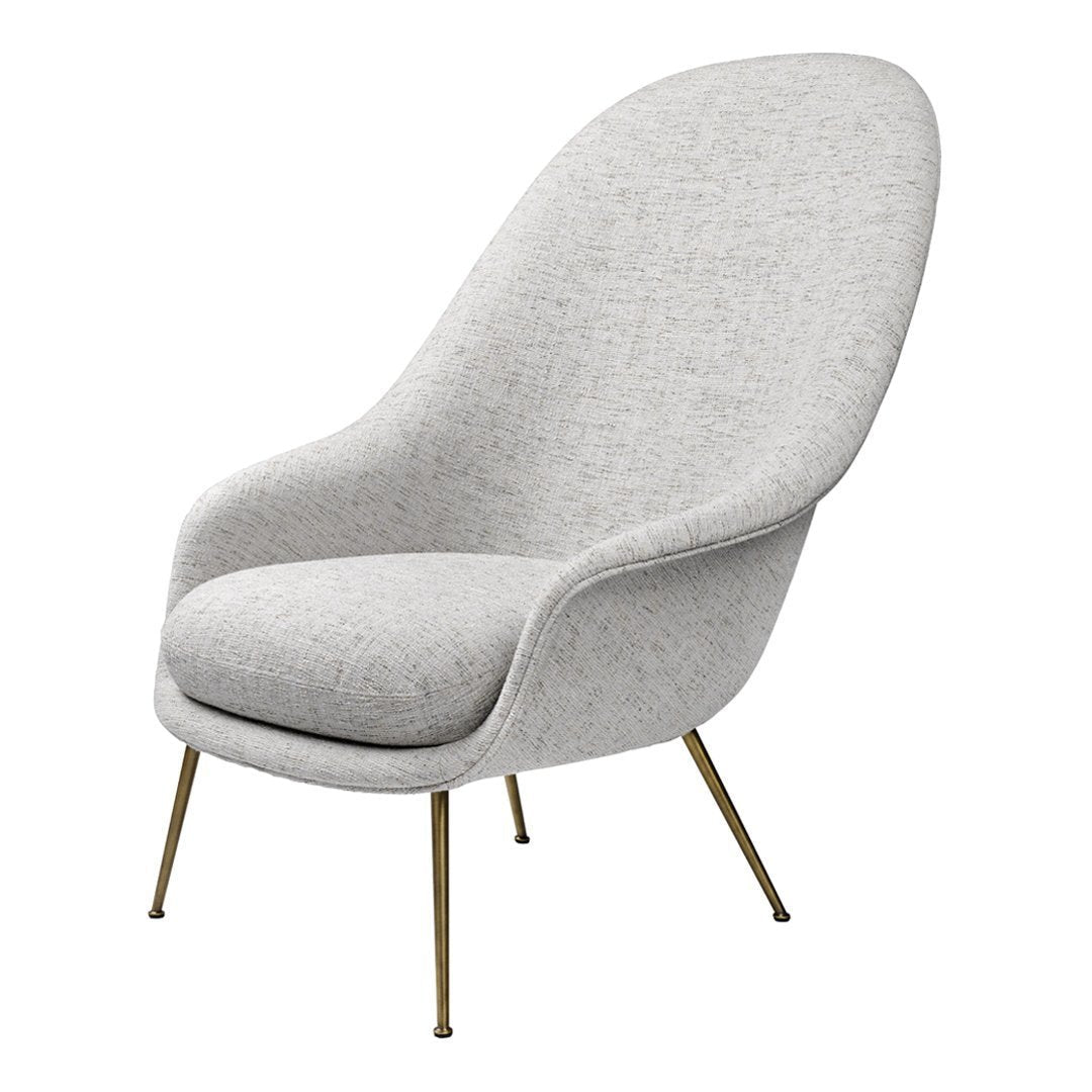 Bat Lounge Chair - High Back Ergonomic Design with Conic Base for Living Room, Bedroom, or Office Relaxation