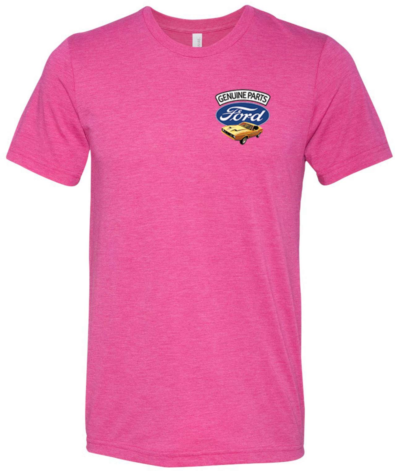 **Ford Mustang T-Shirt for Men - Genuine Parts Pocket Print Tri-Blend Tee - Casual Wear & Car Enthusiast Gift**