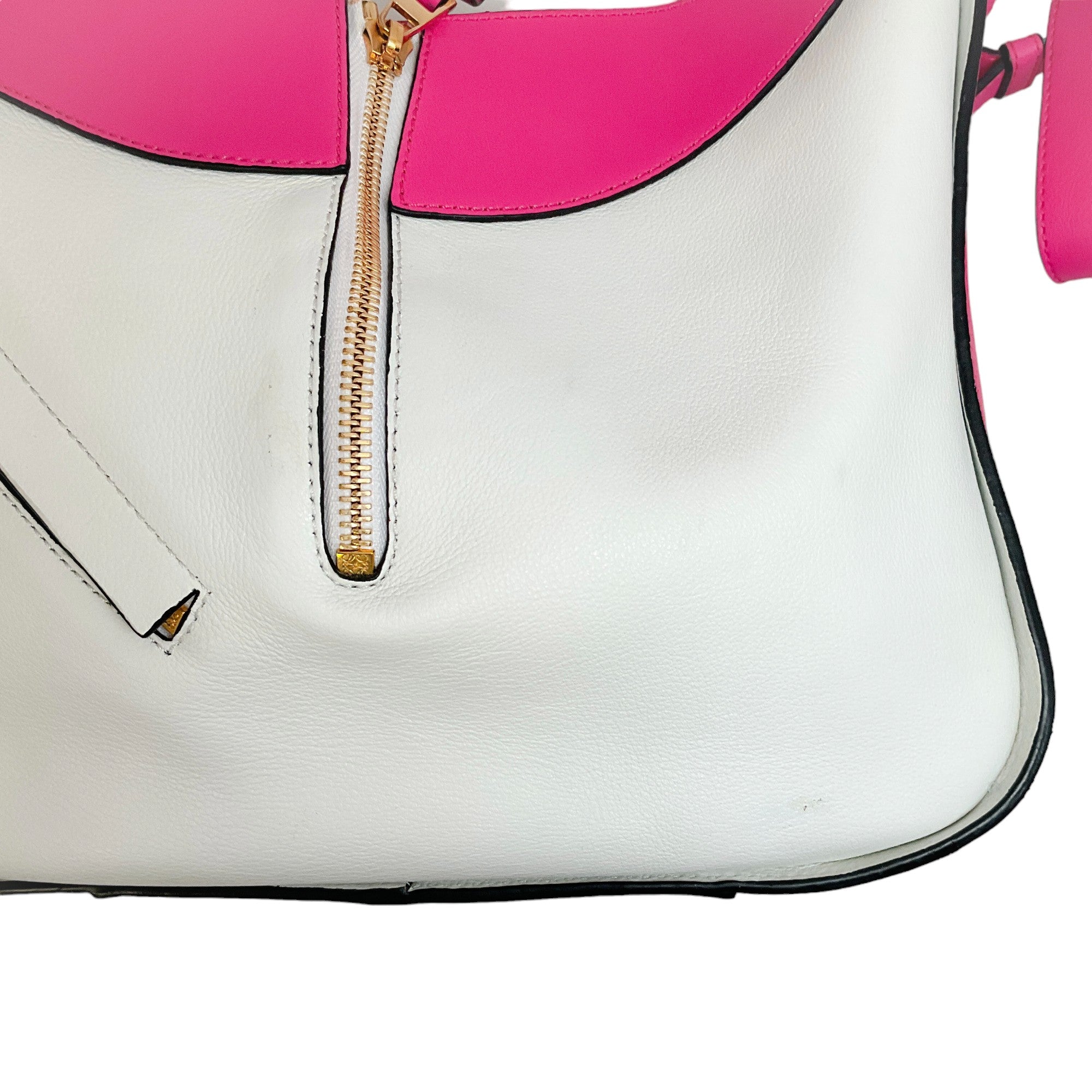 Loewe Hammock Bag in White & Pink - Stylish Crossbody Handbag for Women, Perfect for Everyday Use, Travel & Casual Outings