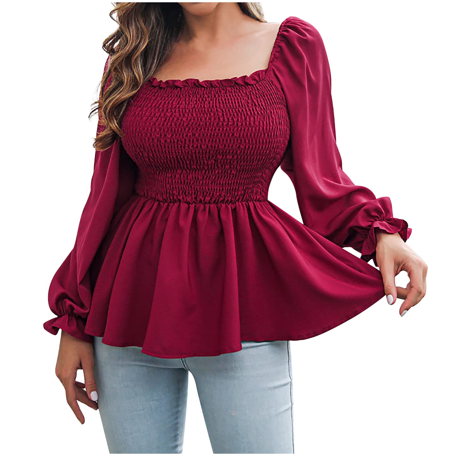 Women's Summer Tops & Tee Shirts - Long Sleeve Round Neck Blouses for Casual Wear, Office, and Outdoor Activities