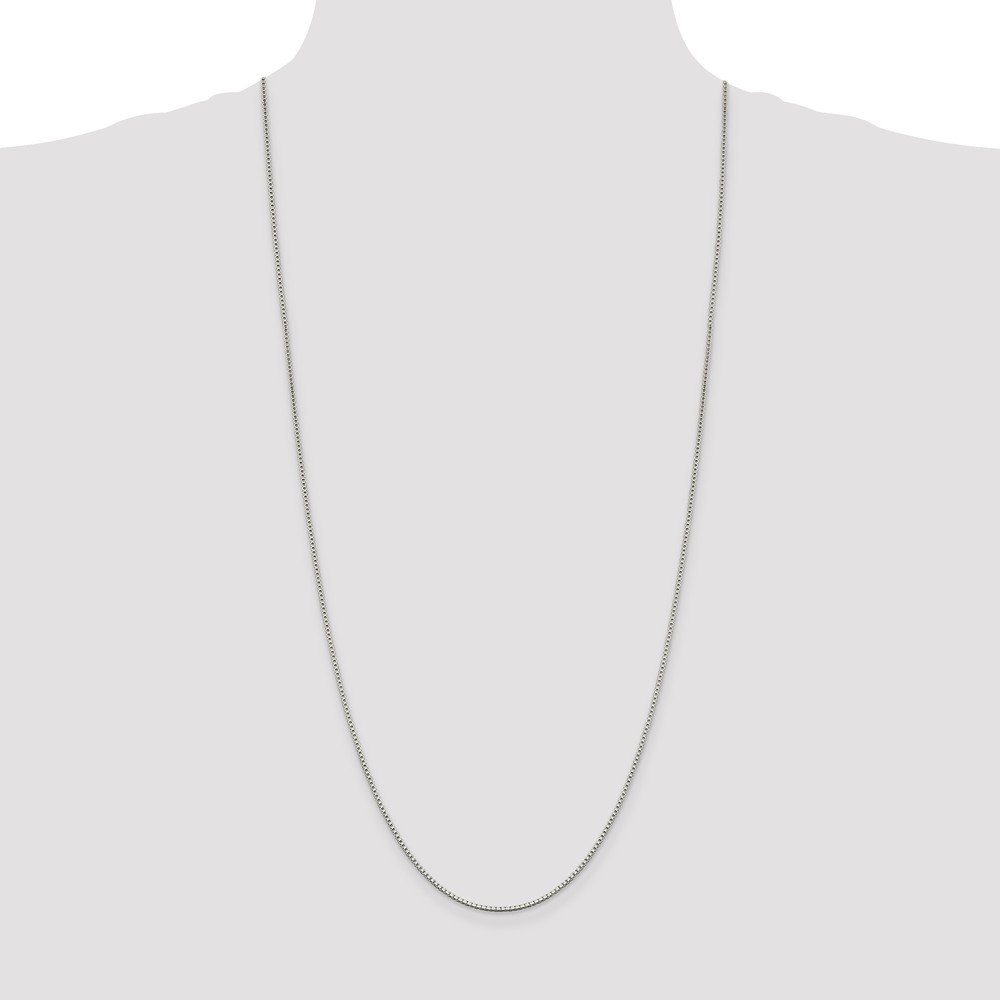 1.4mm Solid 925 Sterling Silver Box Chain Necklace with Secure Lobster Clasp - Durable Fine Jewelry for Women & Men, Perfect for Layering, Gifts & Everyday Wear