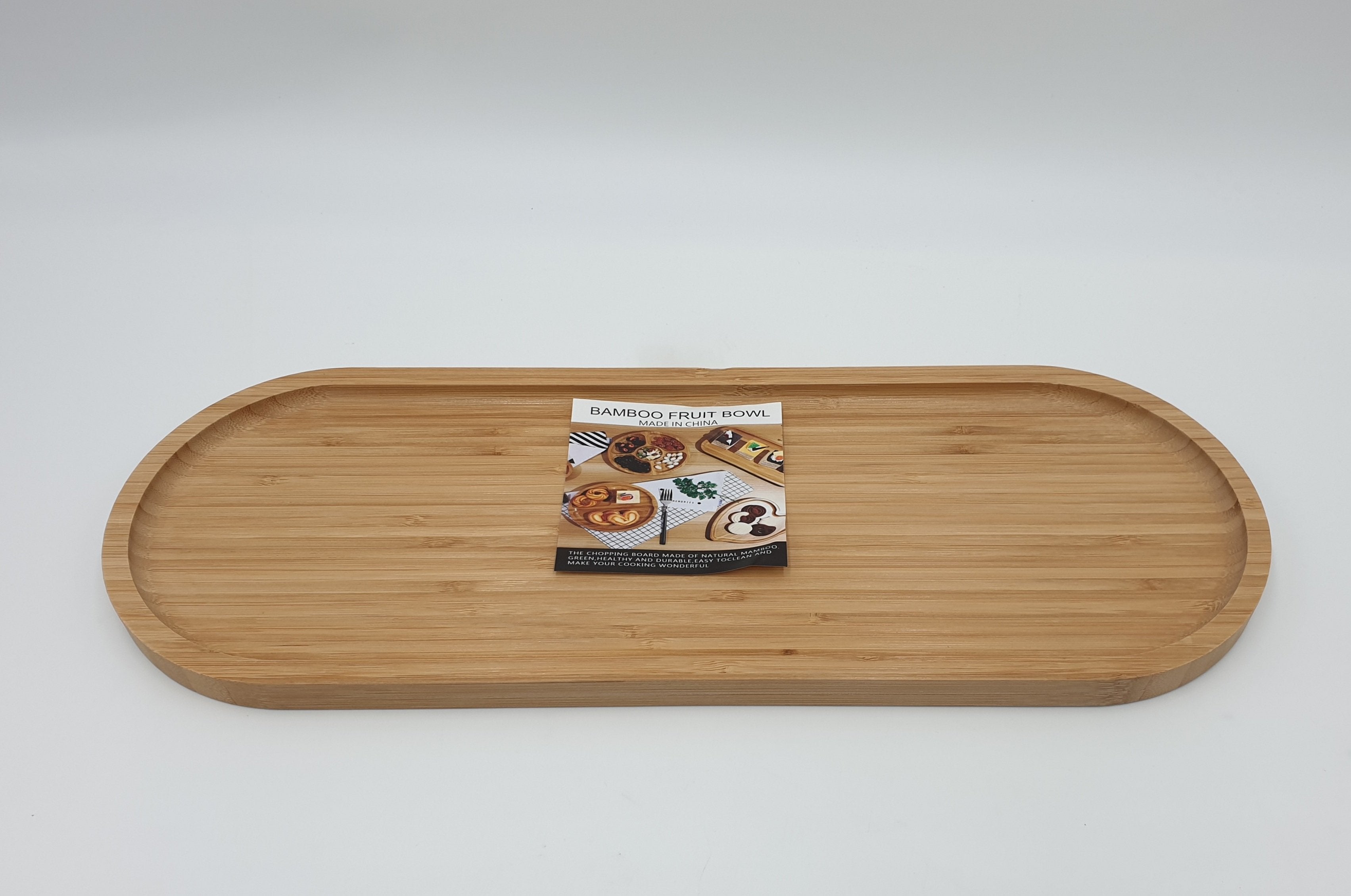17.5x6.25 Inch Bamboo Oval Plate - Eco-Friendly Dinnerware for Parties, Picnics & Home Decor