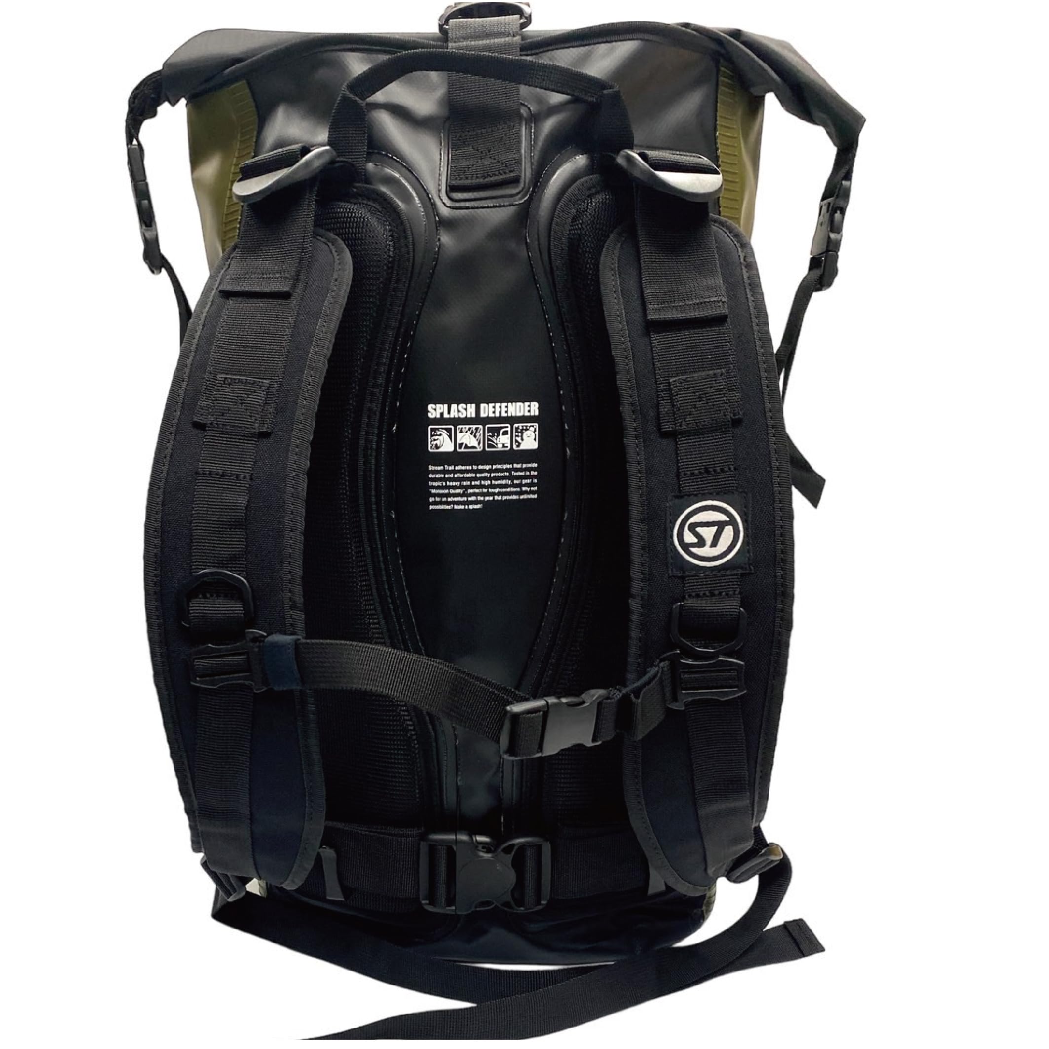 Streamtrail Olive Drab Waterproof Backpack - Durable Military Style Hiking & Travel Backpack for Outdoor Adventures, Camping & Daily Commute