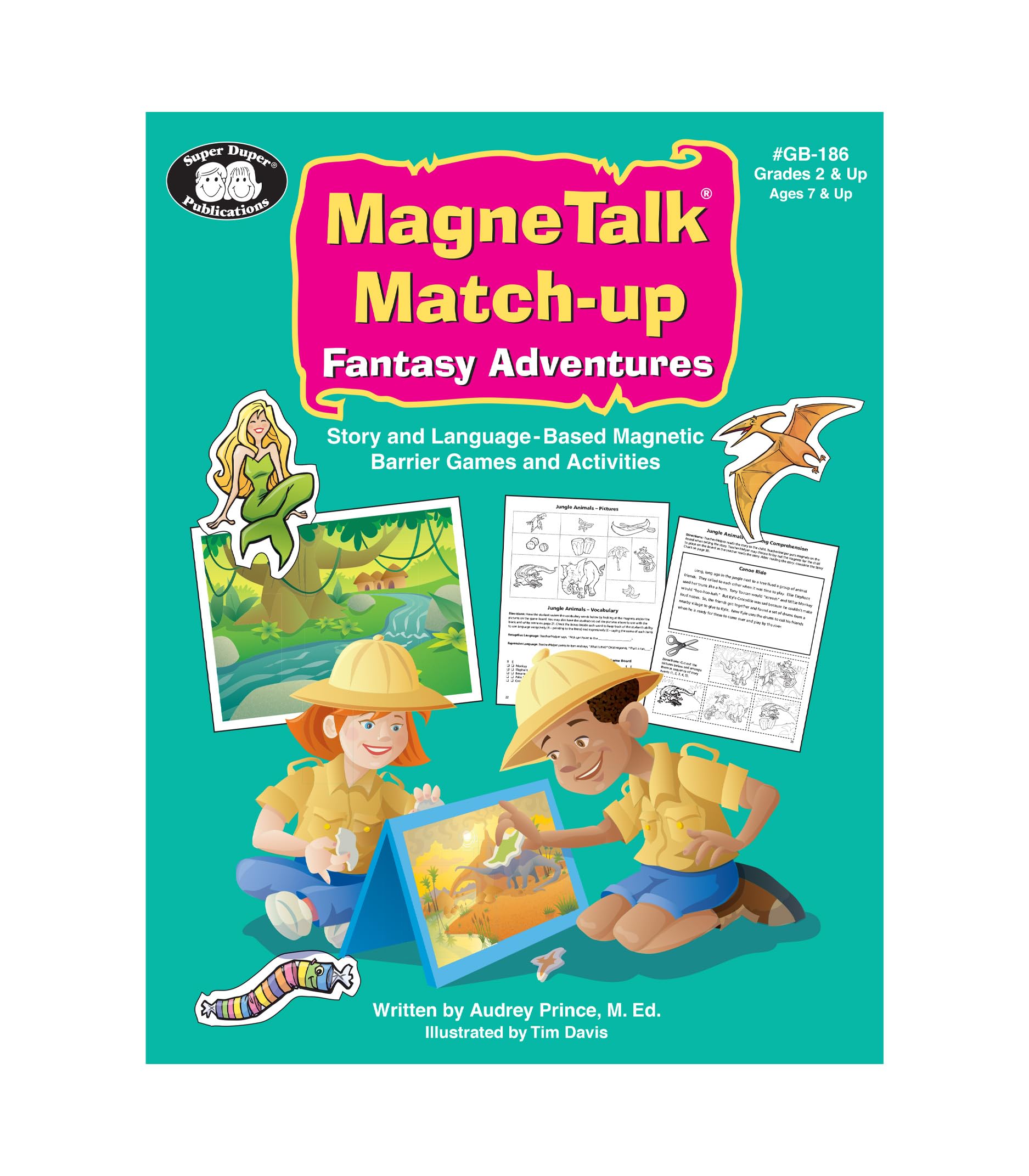 Super Duper Publications Magnetic Fantasy Adventure Stories Match-Up Barrier Game - Kids Educational Learning Resource for Speech & Language Development - Perfect for Classroom & Homeschool Activities