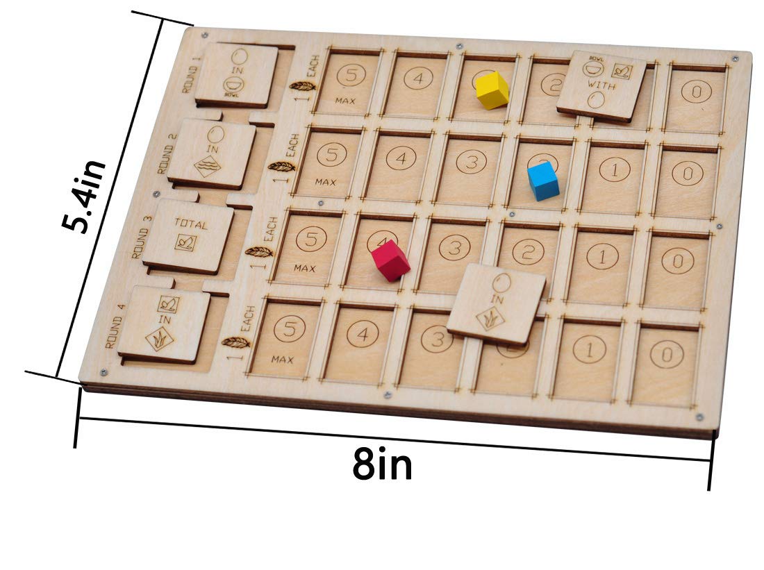 Wingspan Board Game Objective Scoreboard - Wooden Laser Cut Goal Tracker for Competitive Play | Perfect for Family Game Nights & Strategy Enthusiasts