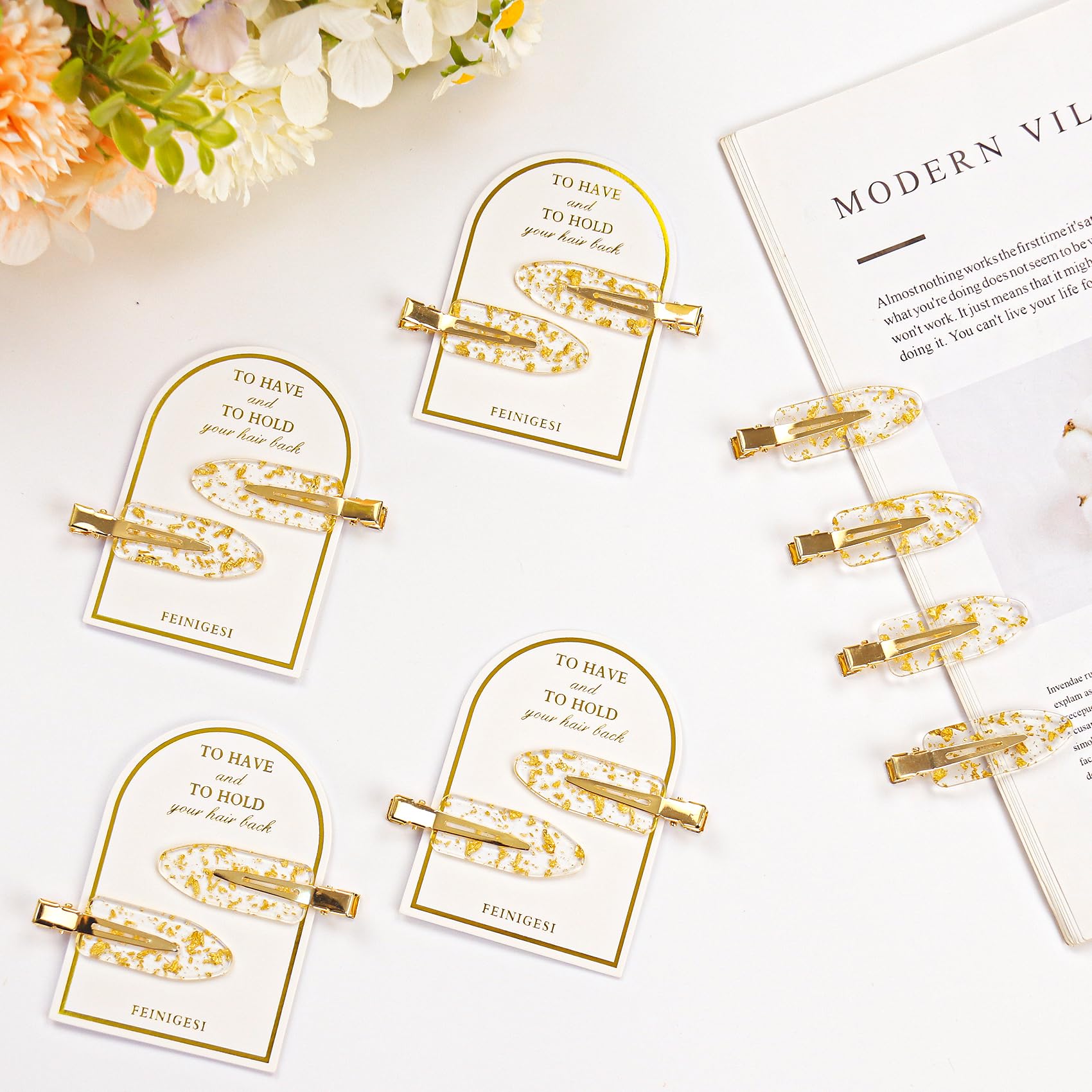 No Bend Glitter Hair Clips - Creaseless Setting for Bridesmaids, Weddings & Styling