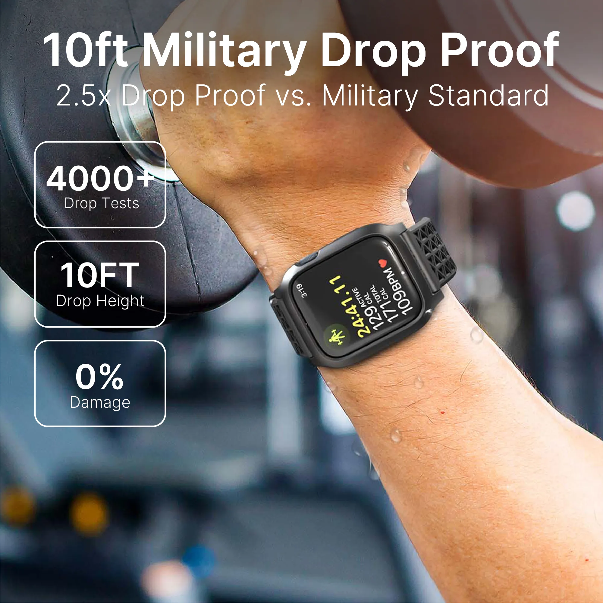 Durable 41mm Rugged Case & Band for Apple Watch Series 9/8/7 - Perfect for Outdoor Sports, Hiking & Active Lifestyles